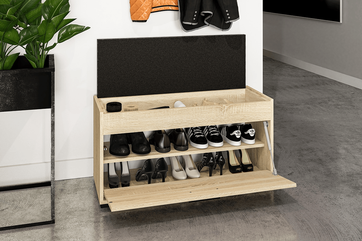Meuble à Chaussures en Bois Finition Lumière de Sonoma | Design Élégant & Grande Résistance - Decora Home