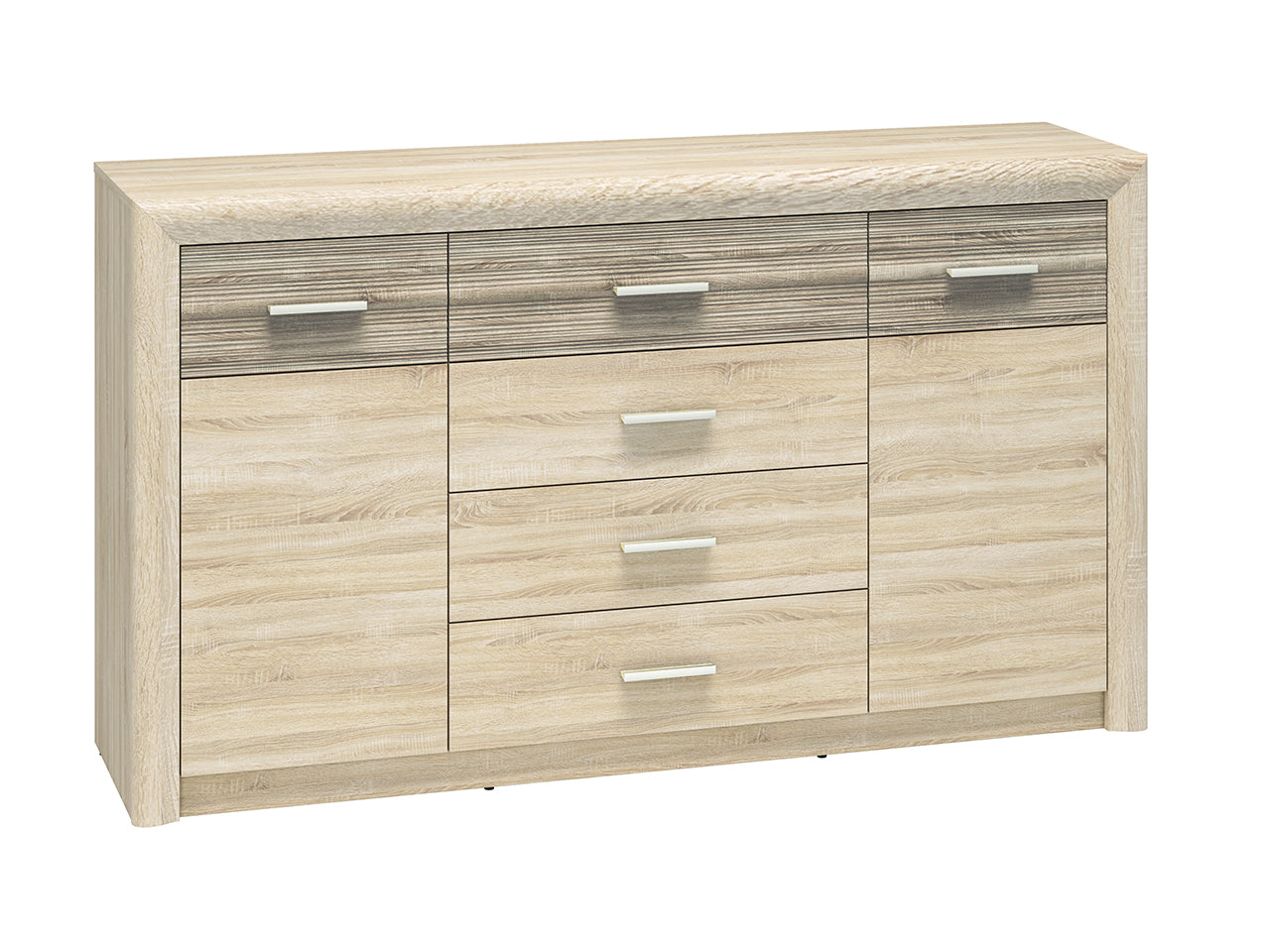 Buffet Moderne – Sonoma Light & MDF Sonoma Truffe – 94 cm – Fonctionnalité et Élégance|Offre Spéciale|Decora Home