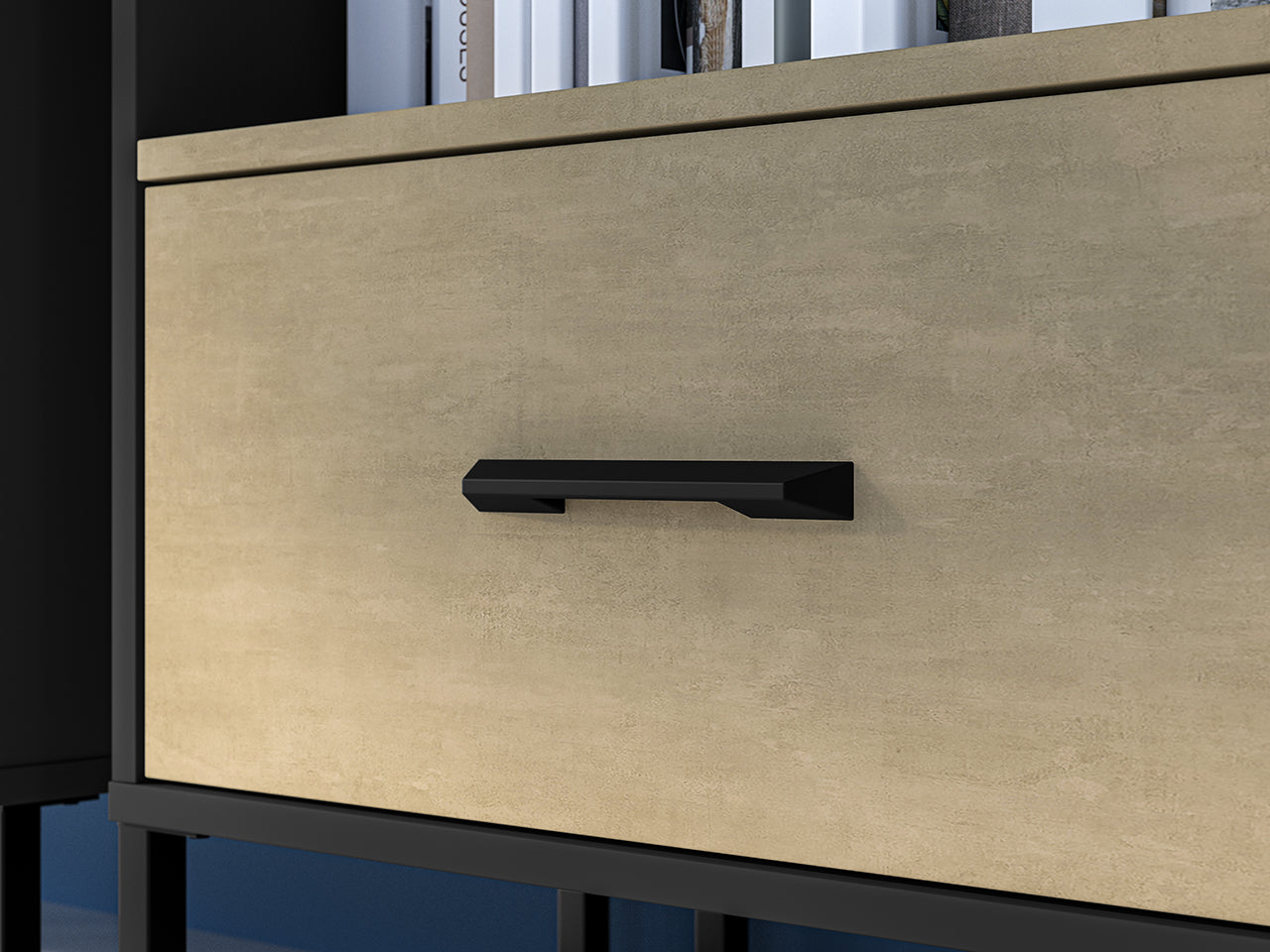 Étagère Haute en Chêne Artisan Or et Noir – Finition Acier Premium – 190 cm de Hauteur - Decora Home