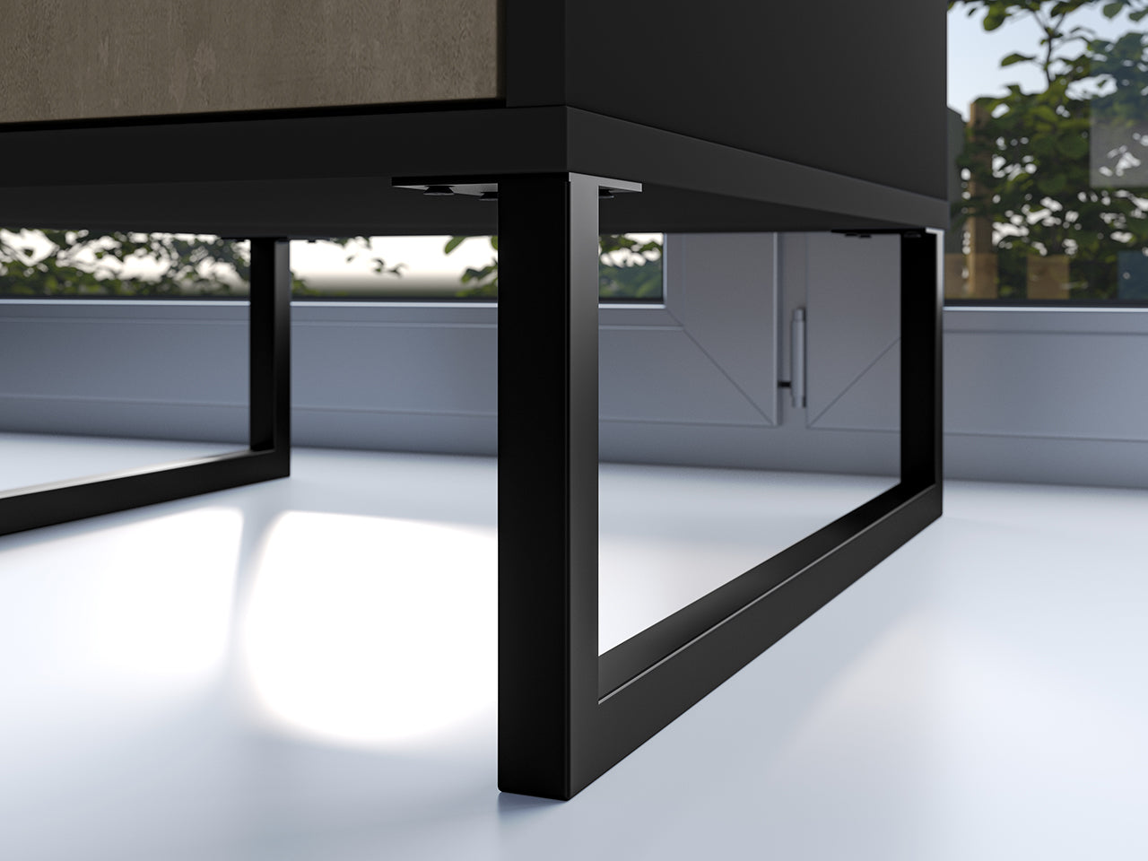 Bureau Design en Chêne Artisan Or et Noir – Plateau Résistant et Finitions Acier Premium – 120 cm - Decora Home