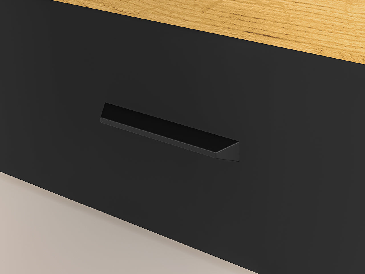 Lit en Chêne Craft Or et Noir avec Tête de Lit en Velours Noir – Design Moderne et Résistant - Decora Home