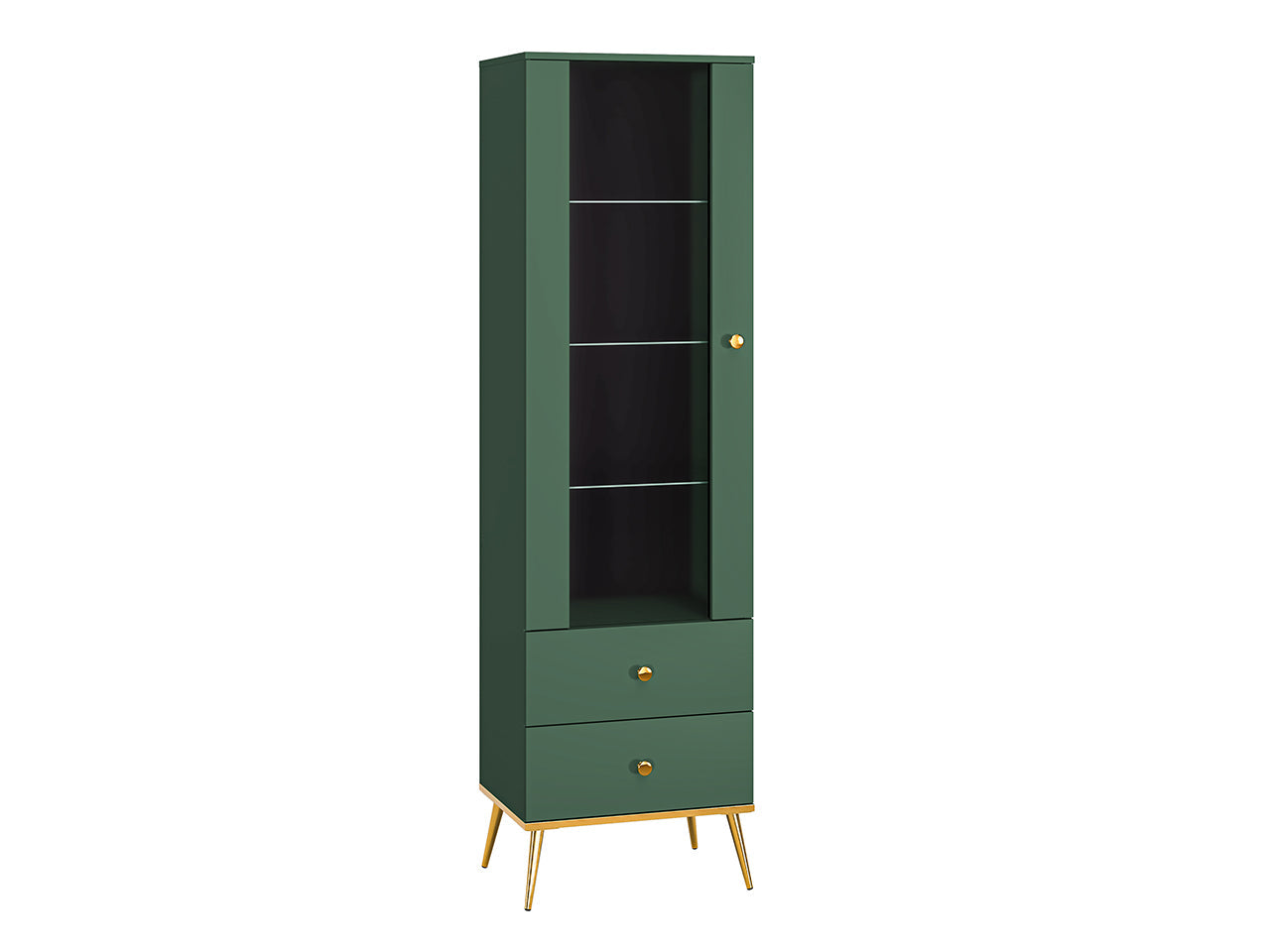 Vitrine Design avec Bordure ABS et Verre Trempé - Rétroéclairage en Option - Decora Home