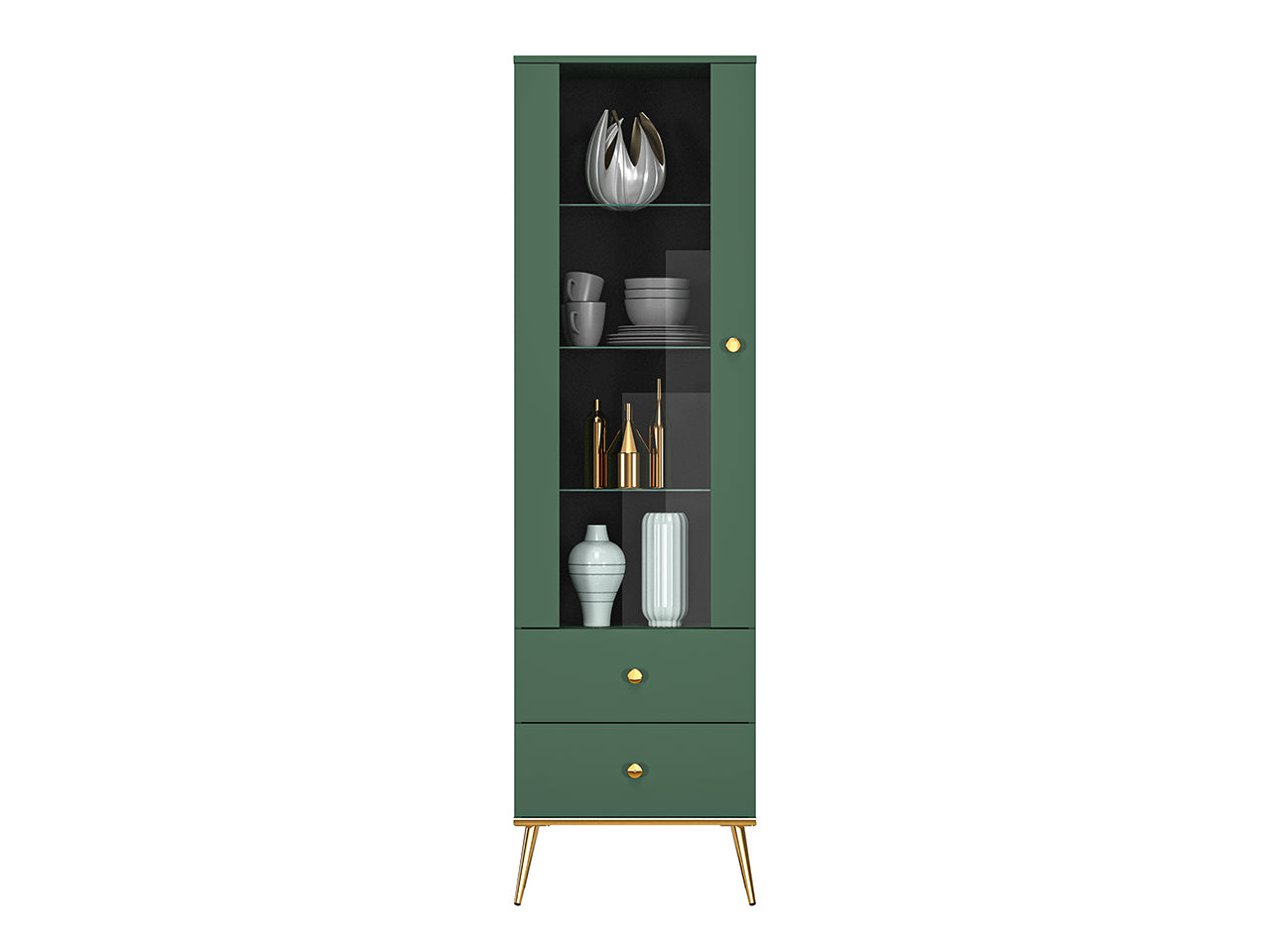 Vitrine Design avec Bordure ABS et Verre Trempé - Rétroéclairage en Option - Decora Home