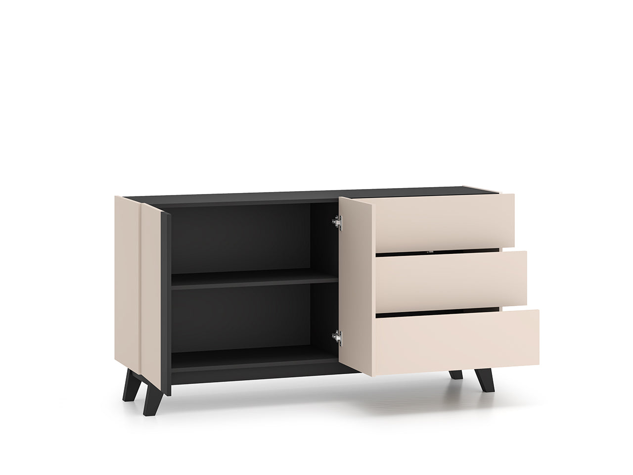 Commode, Buffet Moderne à Portes et Tiroirs Spacieux pour Rangement Optimisé - Decora Home