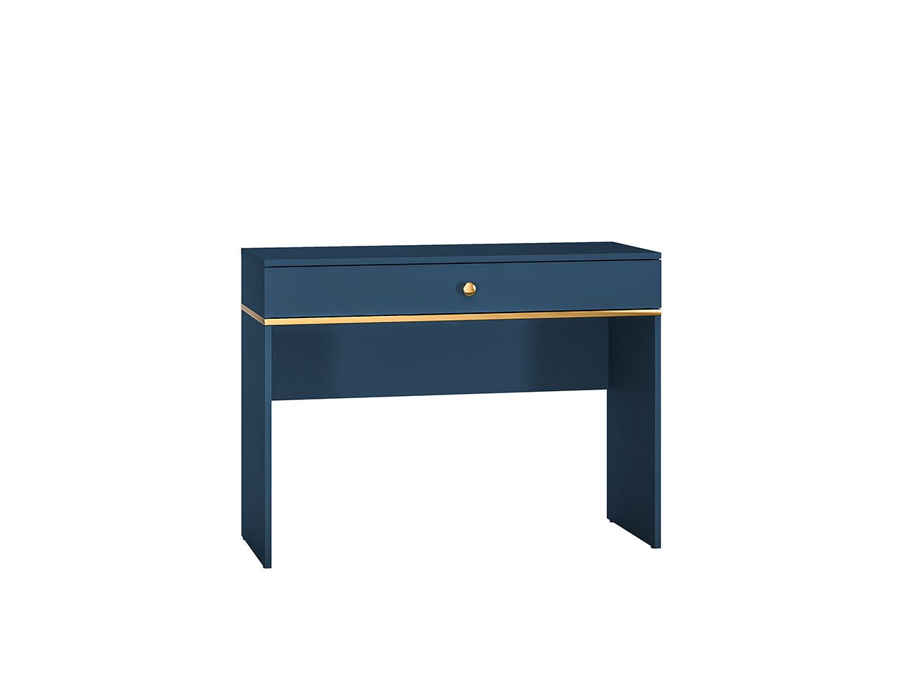 Table de Coiffure Élégante en Bleu Foncé et Labrador avec Bordure ABS - Durabilité et Design Moderne - Decora Home