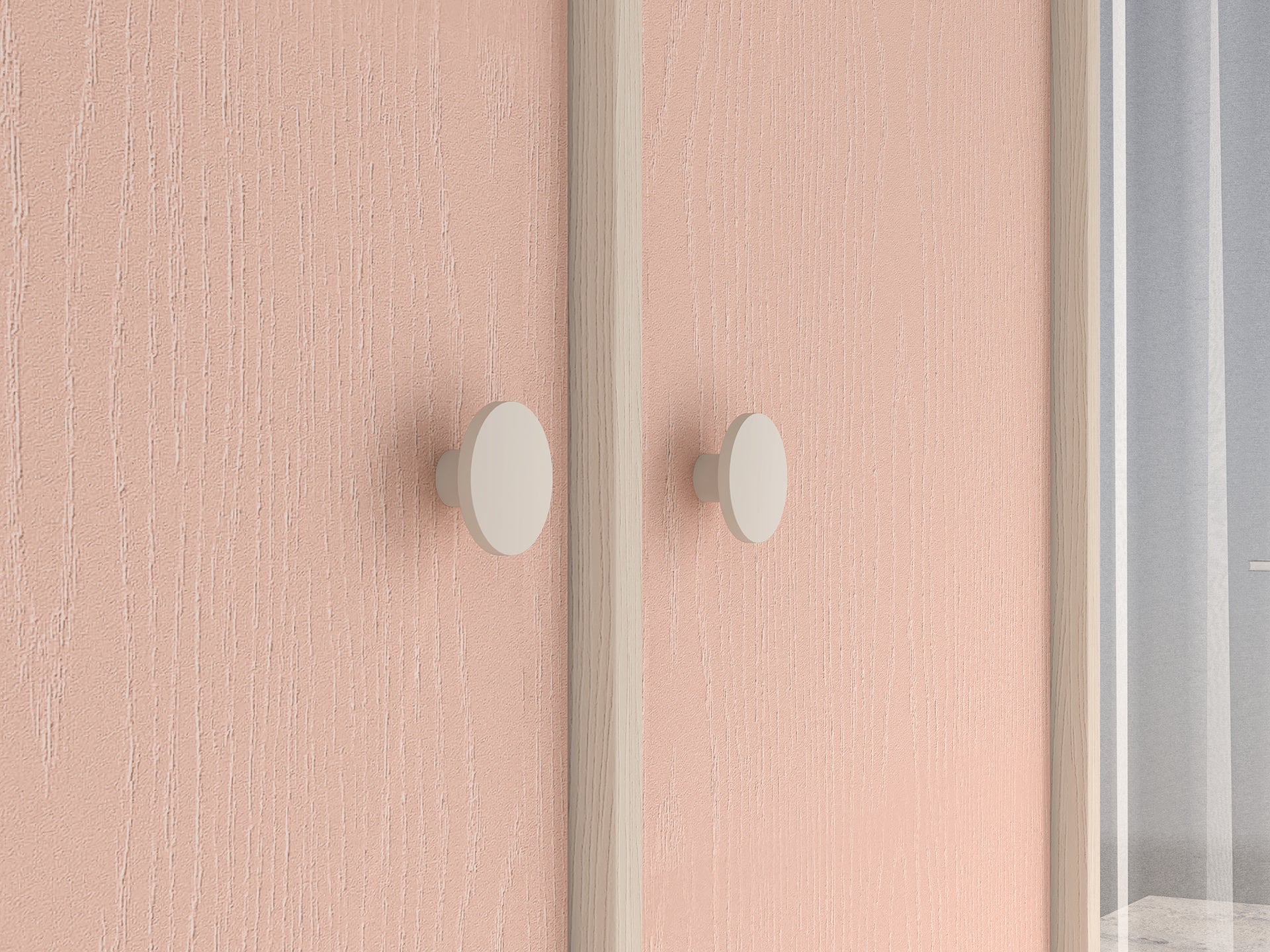 Armoire enfant Contemporaine 190 cm – Finition Haut de Gamme en Rose Millénaire et Sable du Désert – Pratique et Élégante - Decora Home
