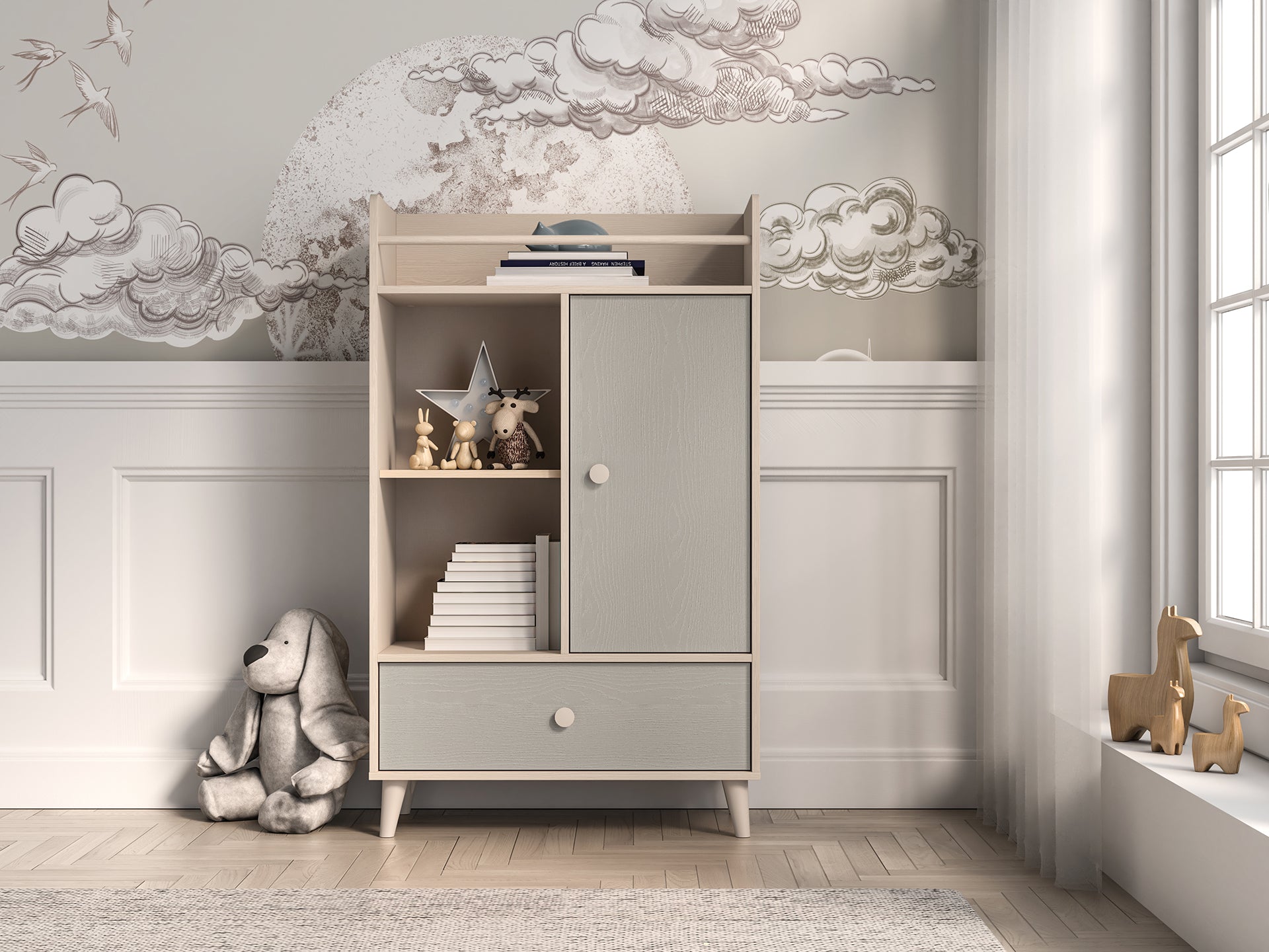 Commode, Buffet enfant Moderne en Bois avec Rangement Spacieux – Design Élégant et Fonctionnel - Decora Home