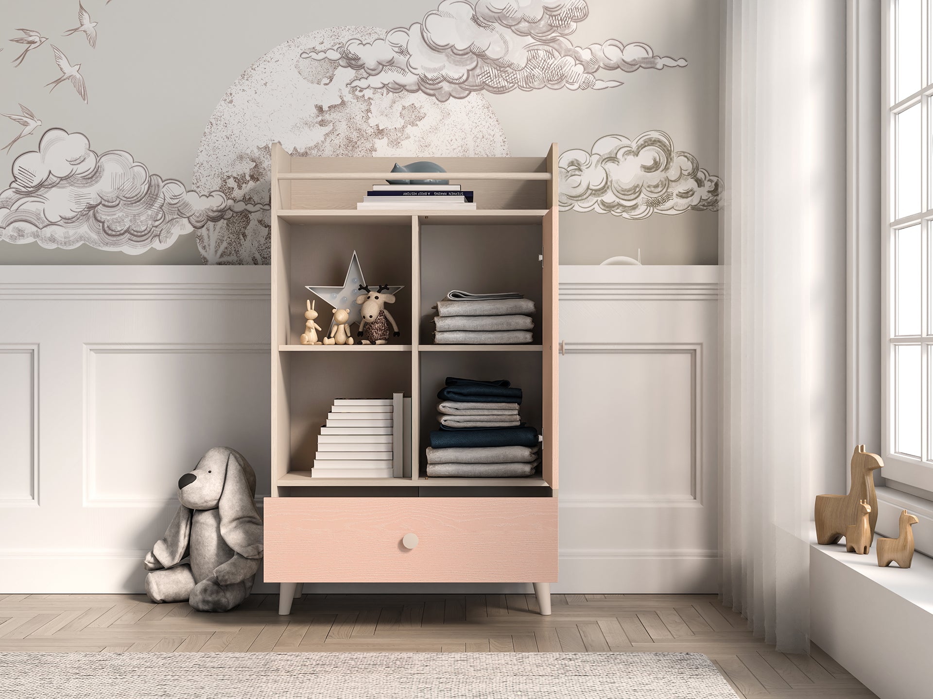 Commode, Buffet enfant Moderne en Bois avec Rangement Spacieux – Design Élégant et Fonctionnel - Decora Home
