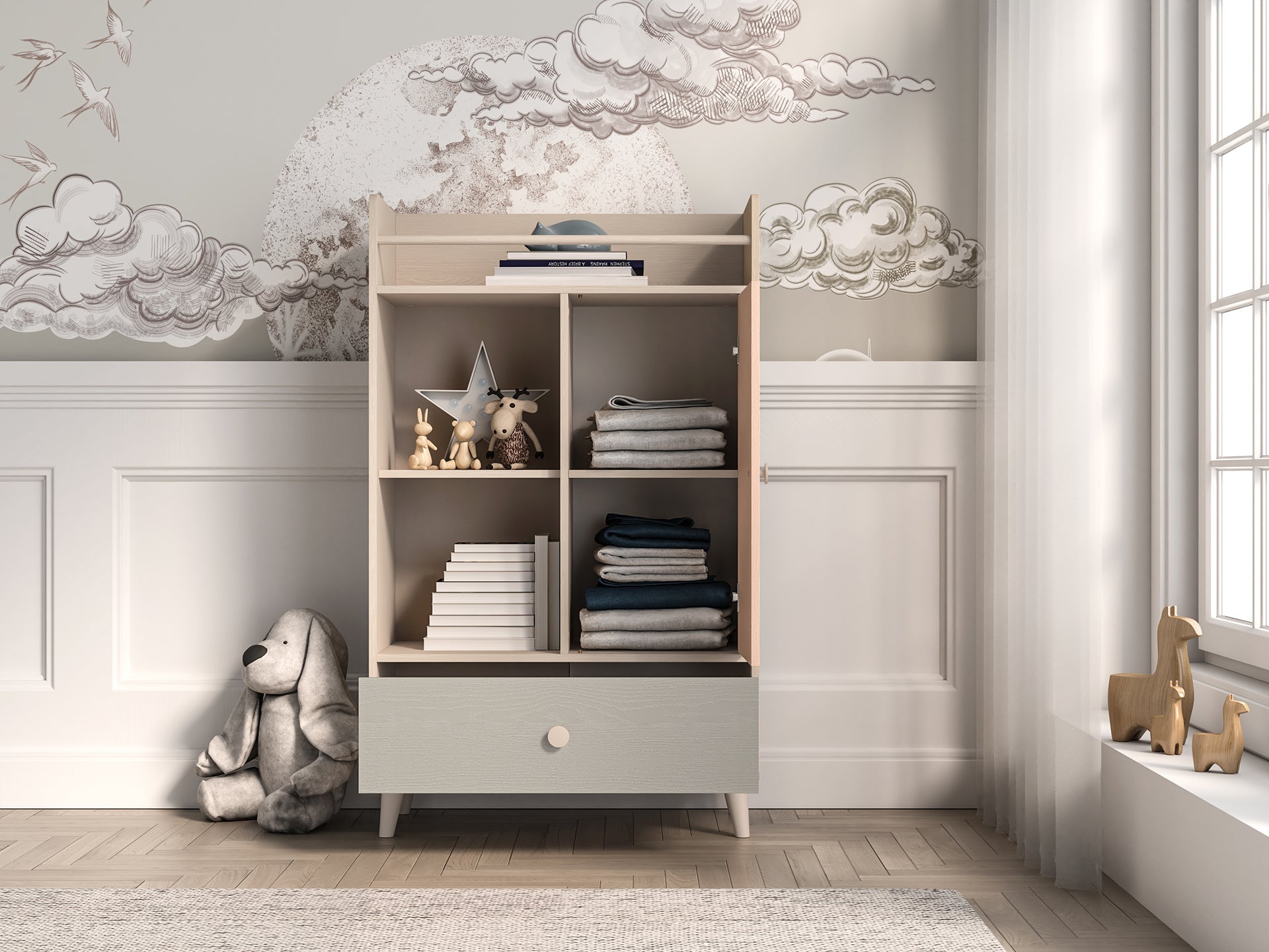 Commode, Buffet enfant Moderne en Bois avec Rangement Spacieux – Design Élégant et Fonctionnel - Decora Home