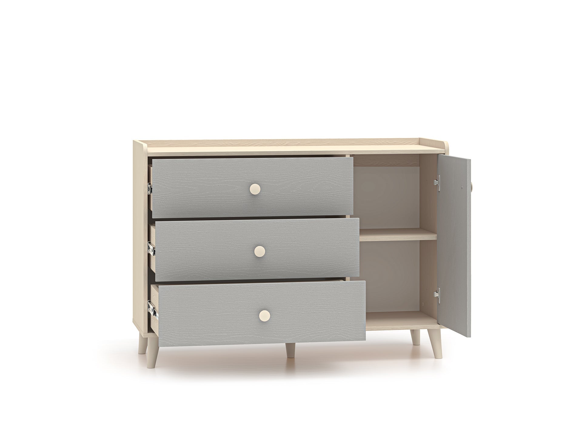 Commode, Buffet enfant Moderne avec Tiroirs Extensibles et Design Élégant – Résistant aux Rayures et à l'Humidité - Decora Home