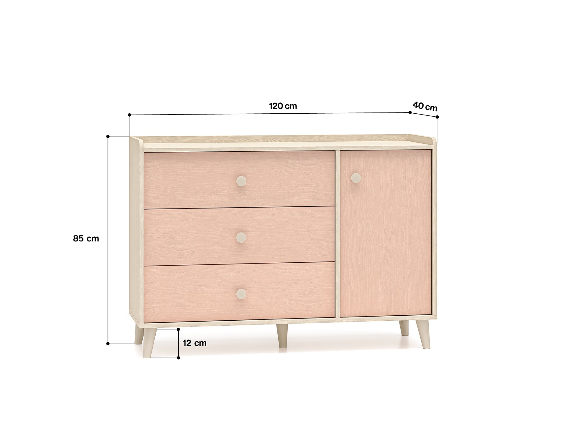 Commode, Buffet enfant Moderne avec Tiroirs Extensibles et Design Élégant – Résistant aux Rayures et à l'Humidité - Decora Home