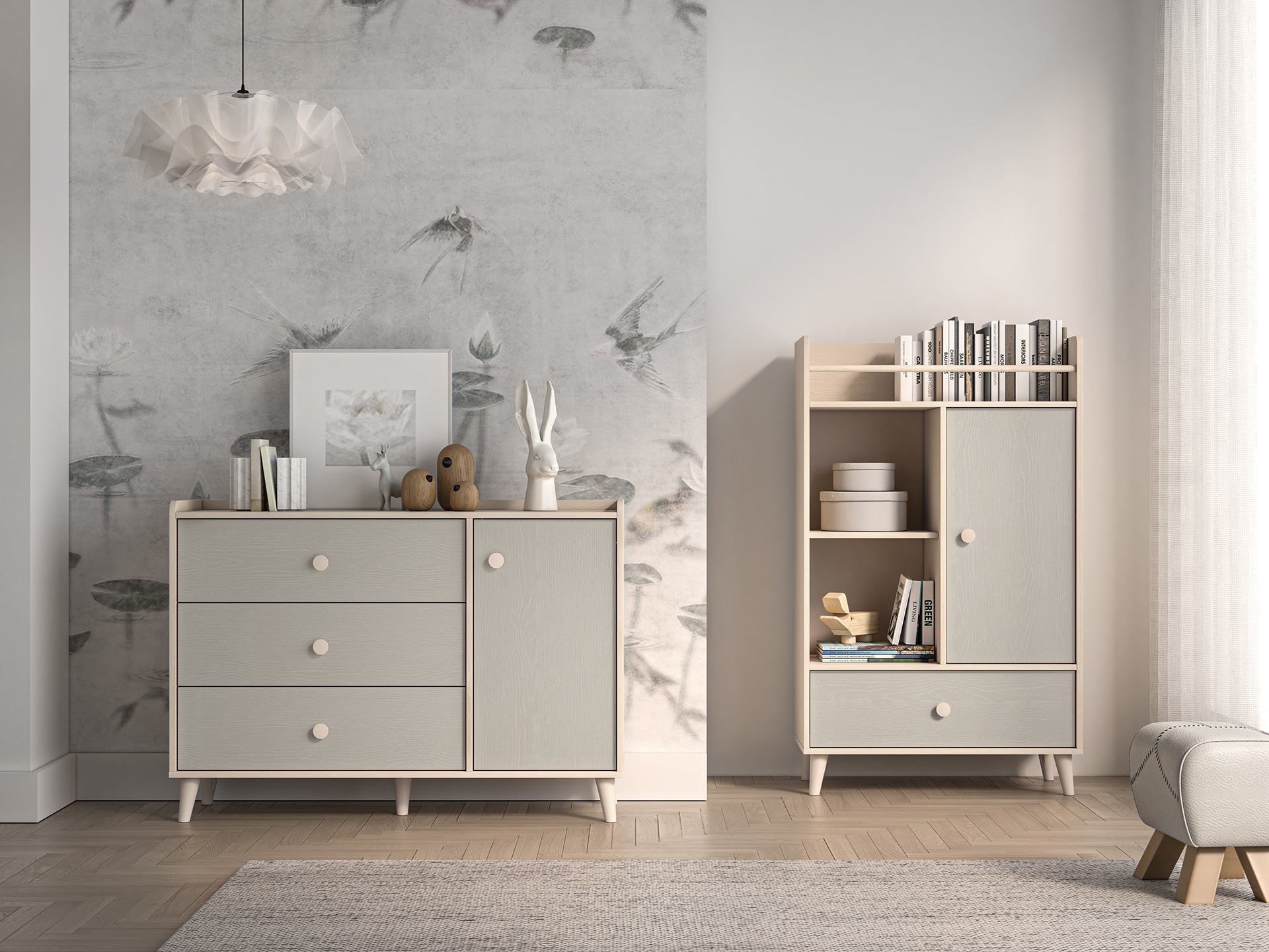 Commode, Buffet enfant Moderne avec Tiroirs Extensibles et Design Élégant – Résistant aux Rayures et à l'Humidité - Decora Home
