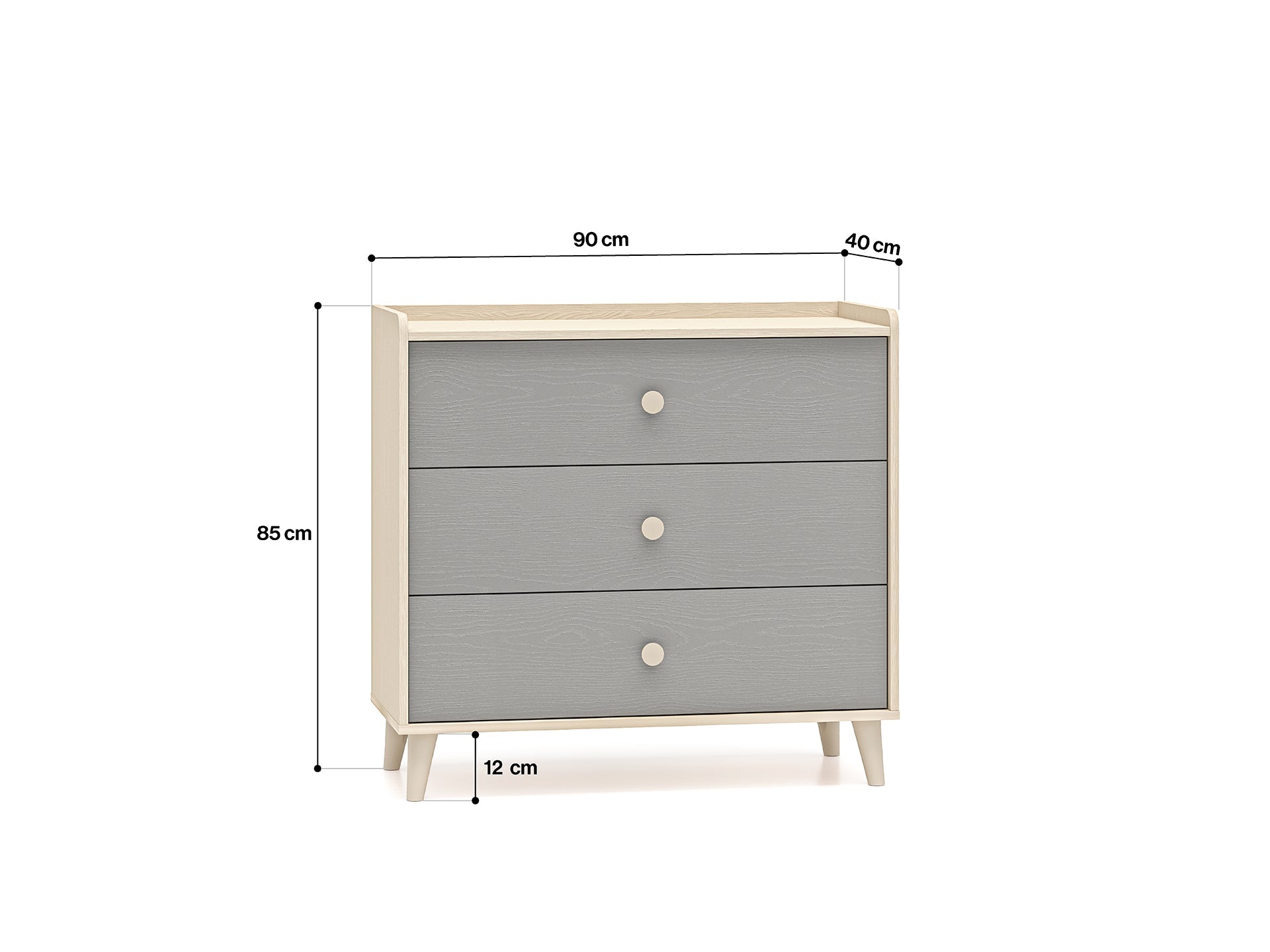 Commode, Buffet enfant moderne en panneaux laminés avec finition résistante et élégante - Decora Home