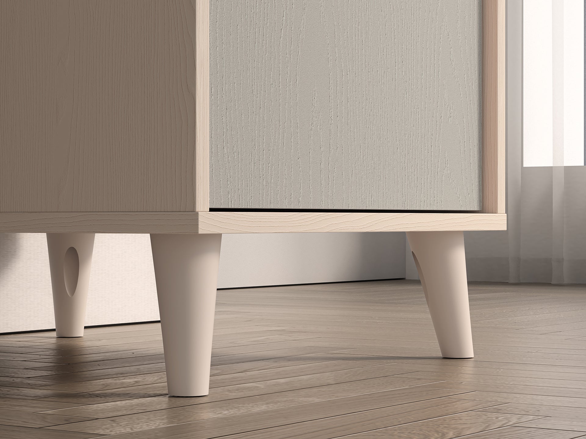 Bureau enfant Moderne avec Design Élégant en Rose Millénaire et Gris Palladium – Structure en Sable du Désert, Pratique et Stylé - Decora Home