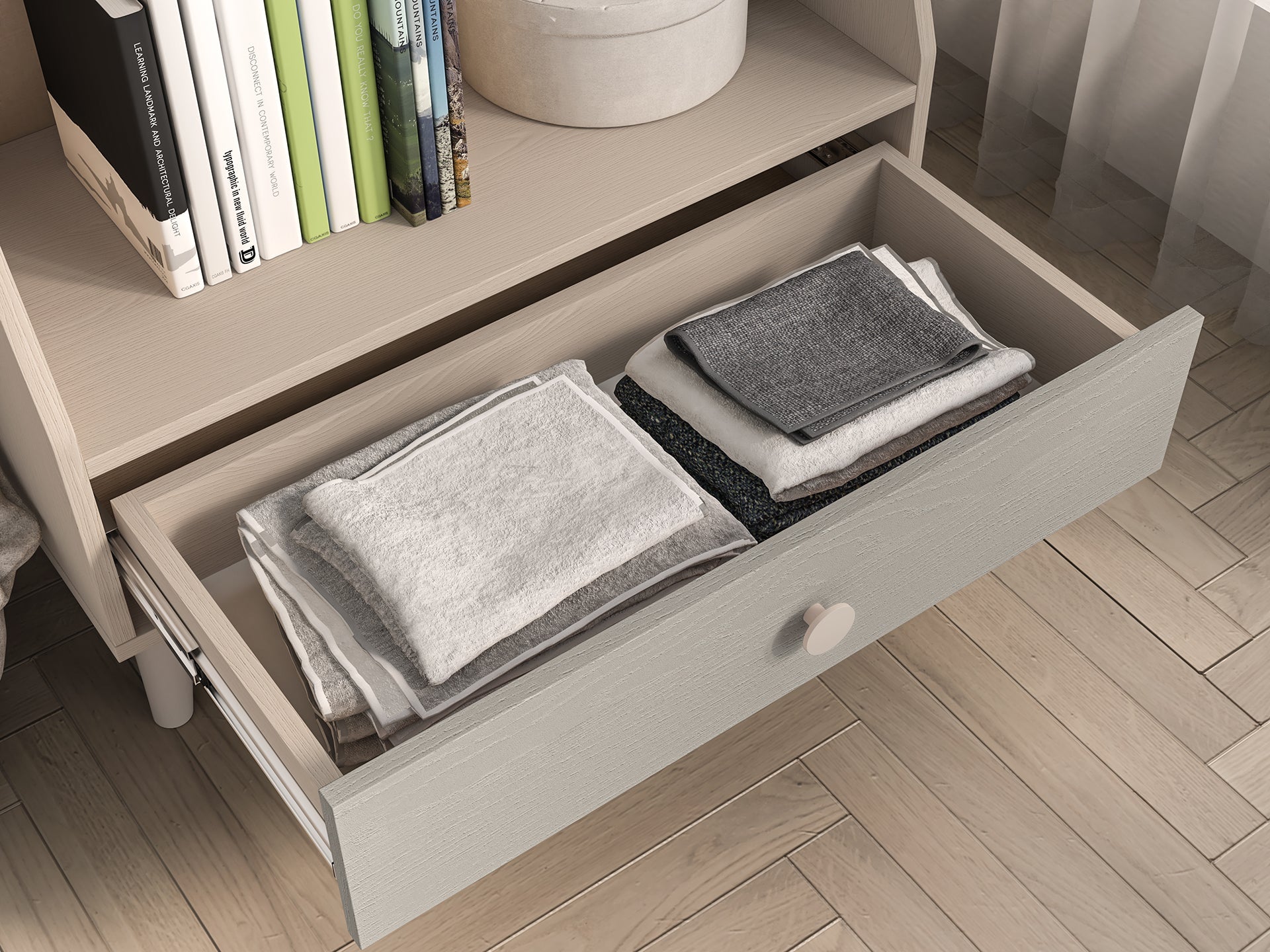 Étagère Murale enfant Moderne avec Finition en Rose Millénaire et Sable du Désert – Design Élégant - Decora Home
