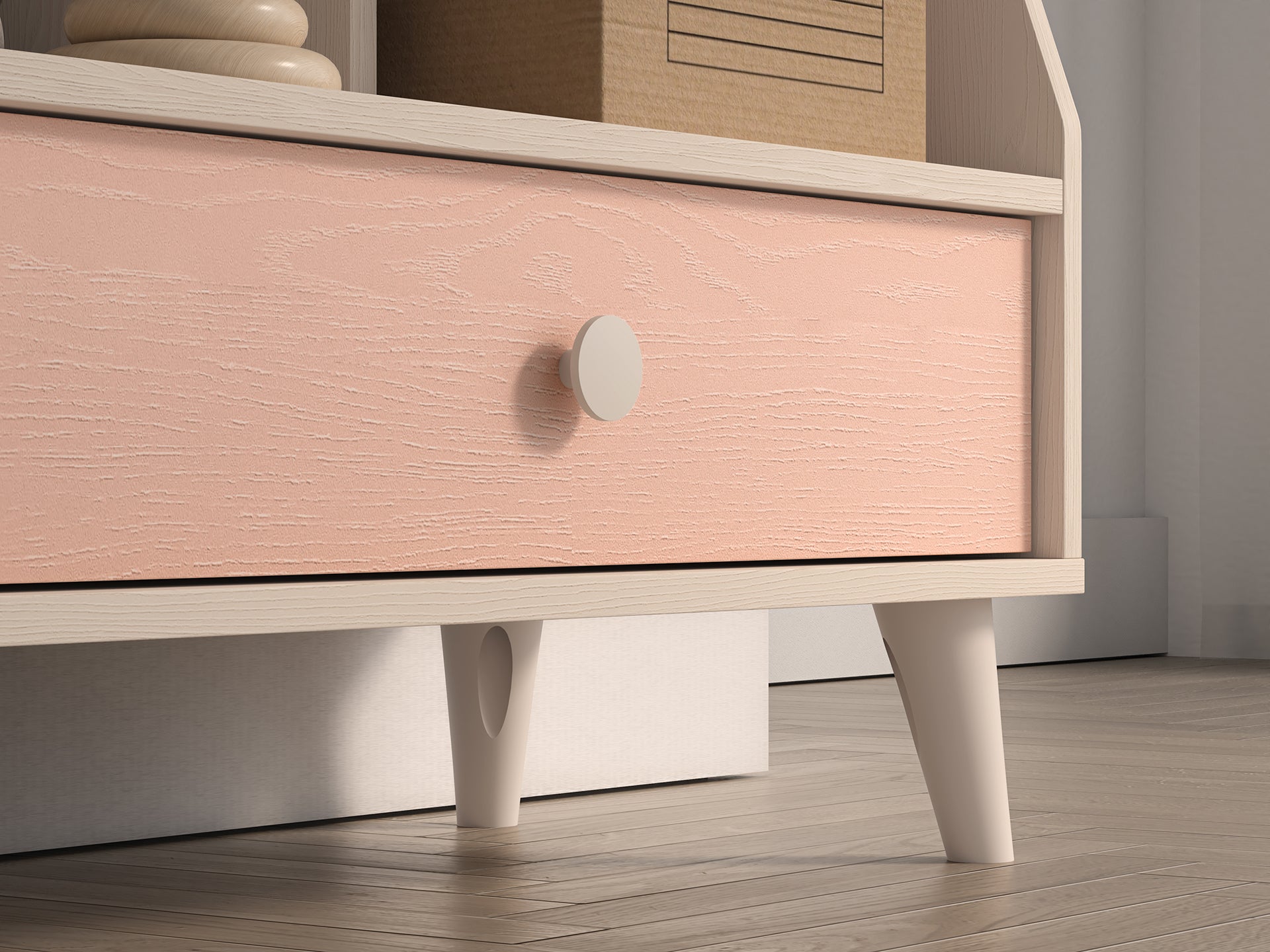 Étagère Murale enfant Moderne avec Finition en Rose Millénaire et Sable du Désert – Design Élégant - Decora Home