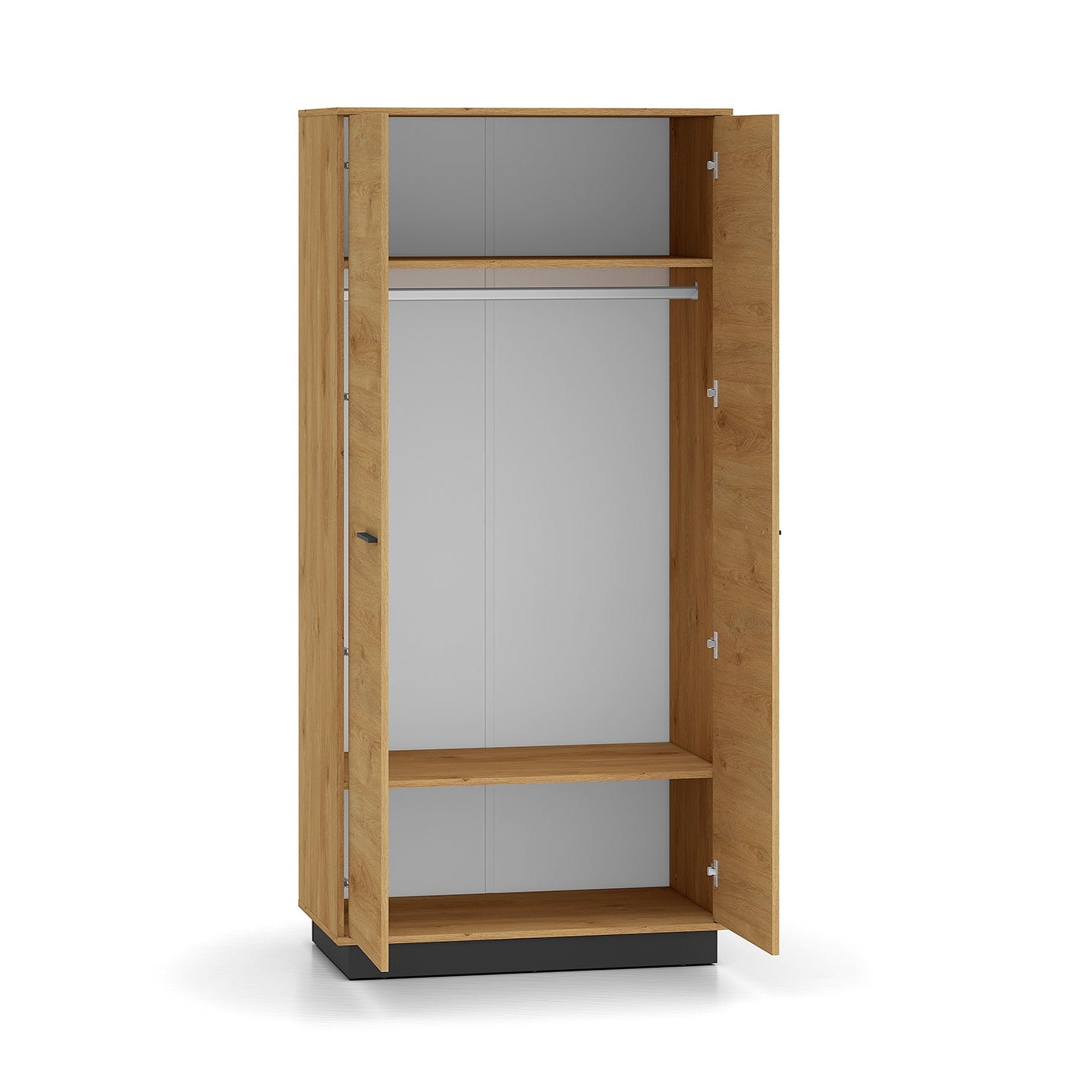 Armoire en Chêne Élégant avec Base Noire - Design Moderne et Résistant - Decora Home