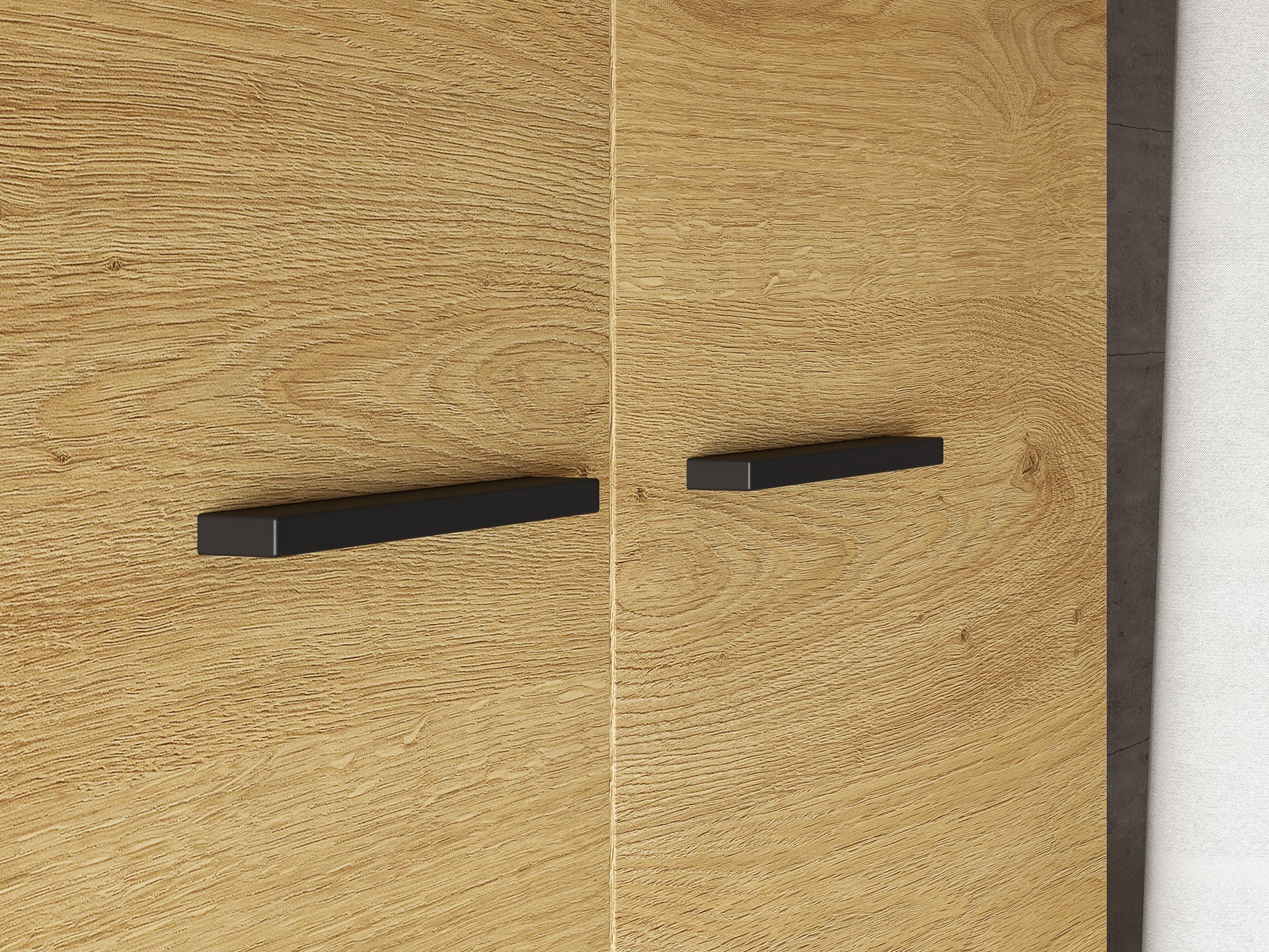 Armoire en Chêne Élégant avec Base Noire - Design Moderne et Résistant - Decora Home