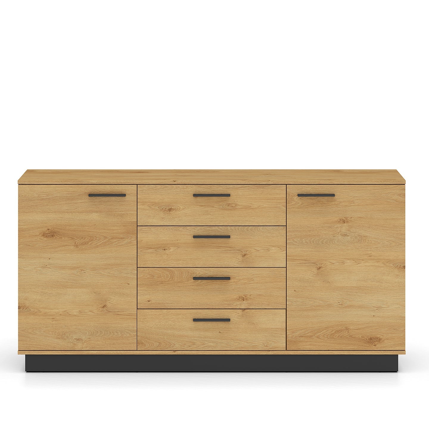 Buffet en Chêne Élégant avec Base Noire Design Moderne et Grande Capacité|Offre Limitée|Decora Home