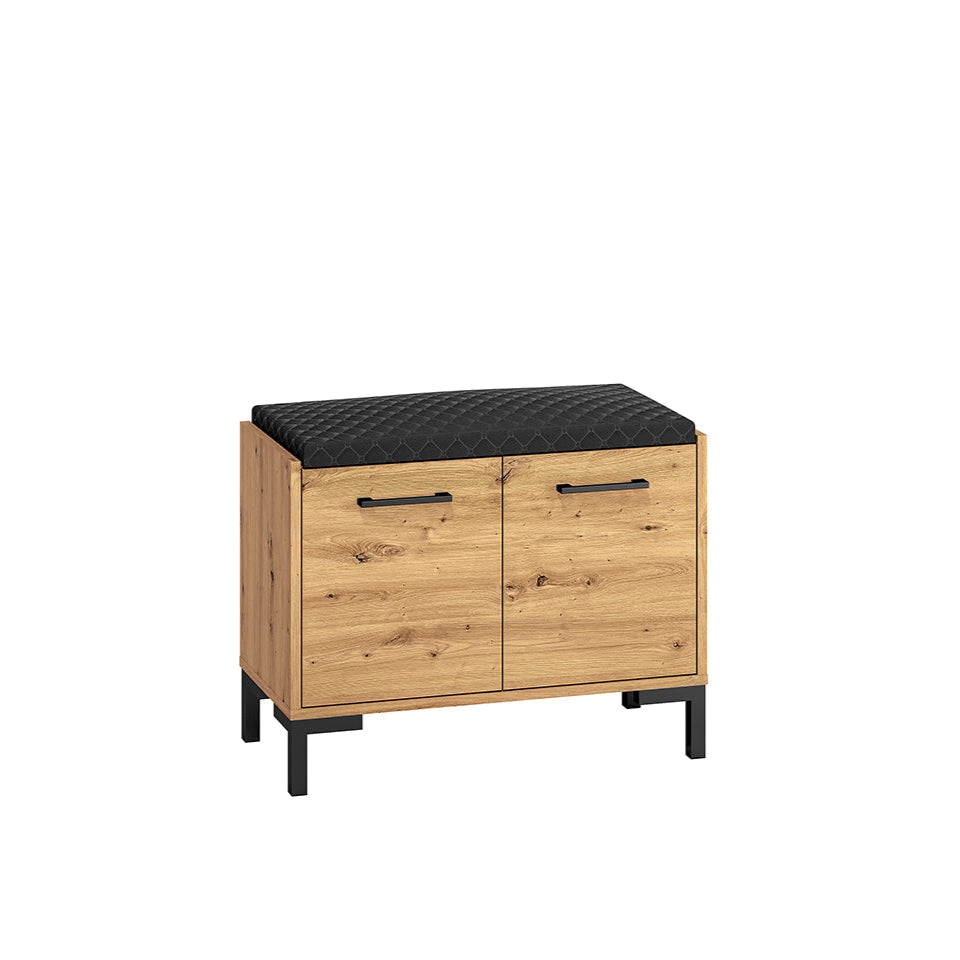 Meuble à Chaussures en Chêne Artisanal avec Bordure ABS Rangement Résistant et Élégant|Dernières pièces|Decora Home