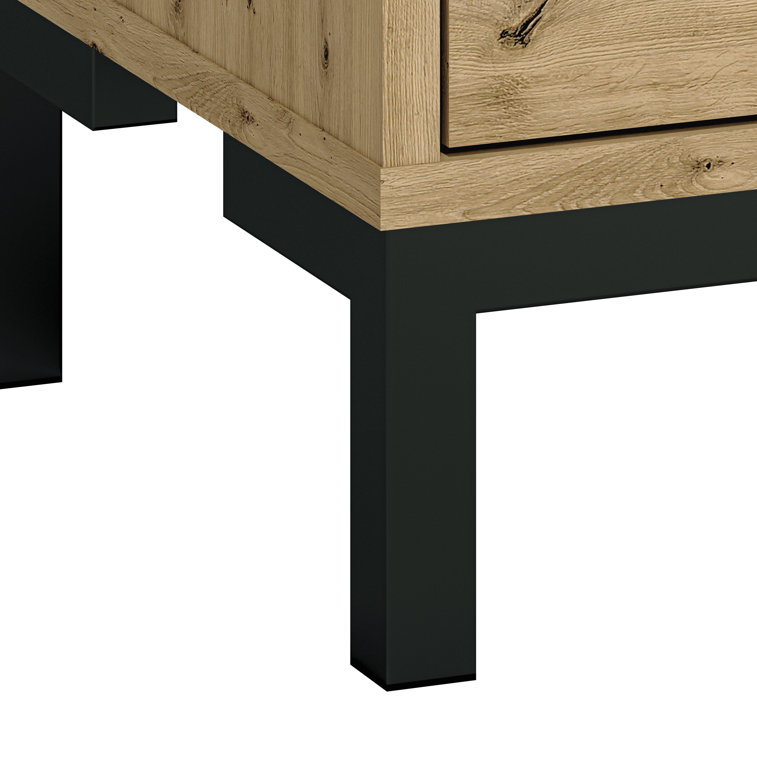 Commode, Buffet, Buffet en Chêne Artisanal avec Bordure ABS – Élégance et Praticité pour Votre Espace - Decora Home