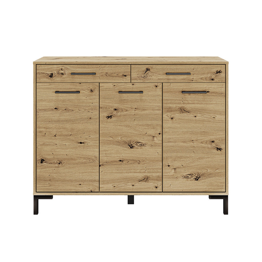 Meuble à chaussures en chêne artisanal – Rangement pratique et design robuste - Decora Home