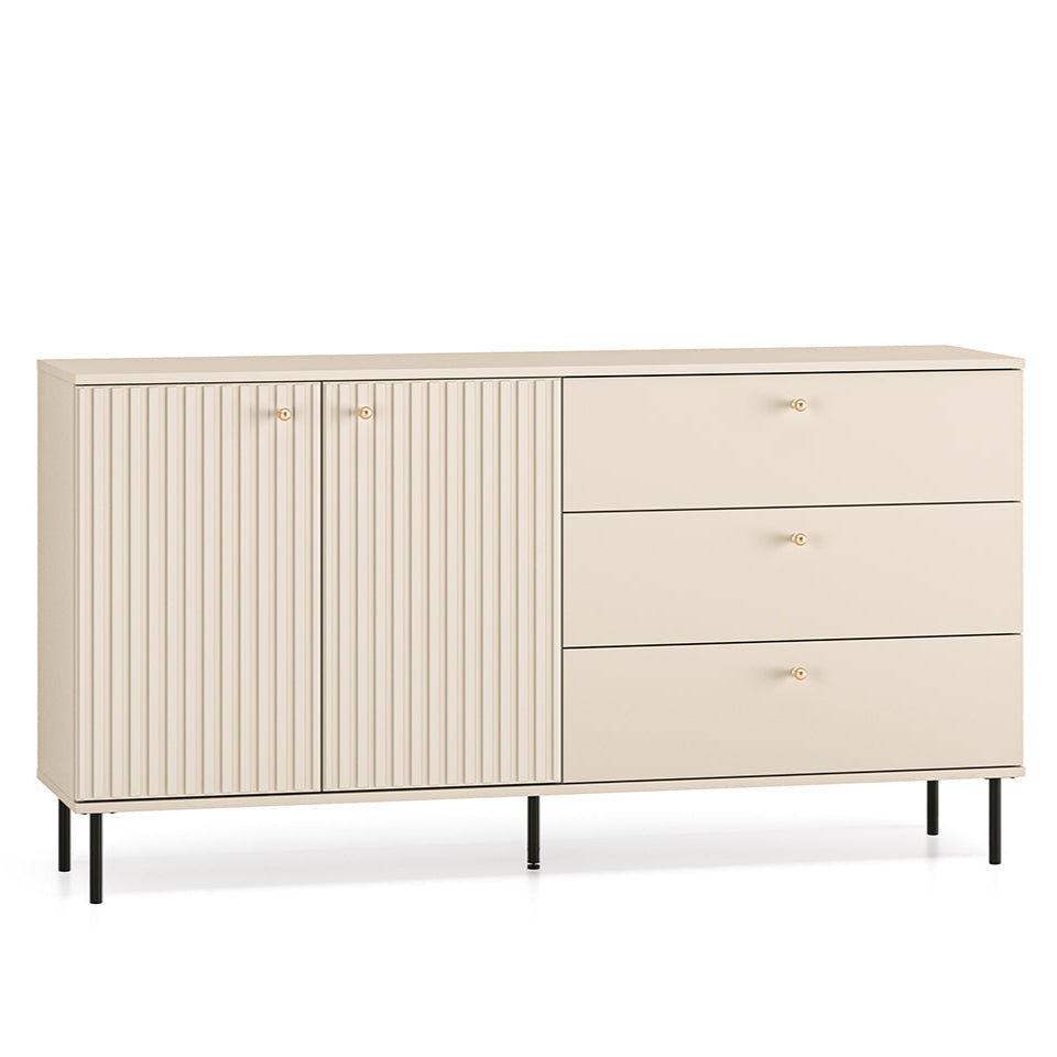 Commode Cachemire avec Tiroirs Profonds & Finitions en Or Brossé|Offre Limitée|Decora Home