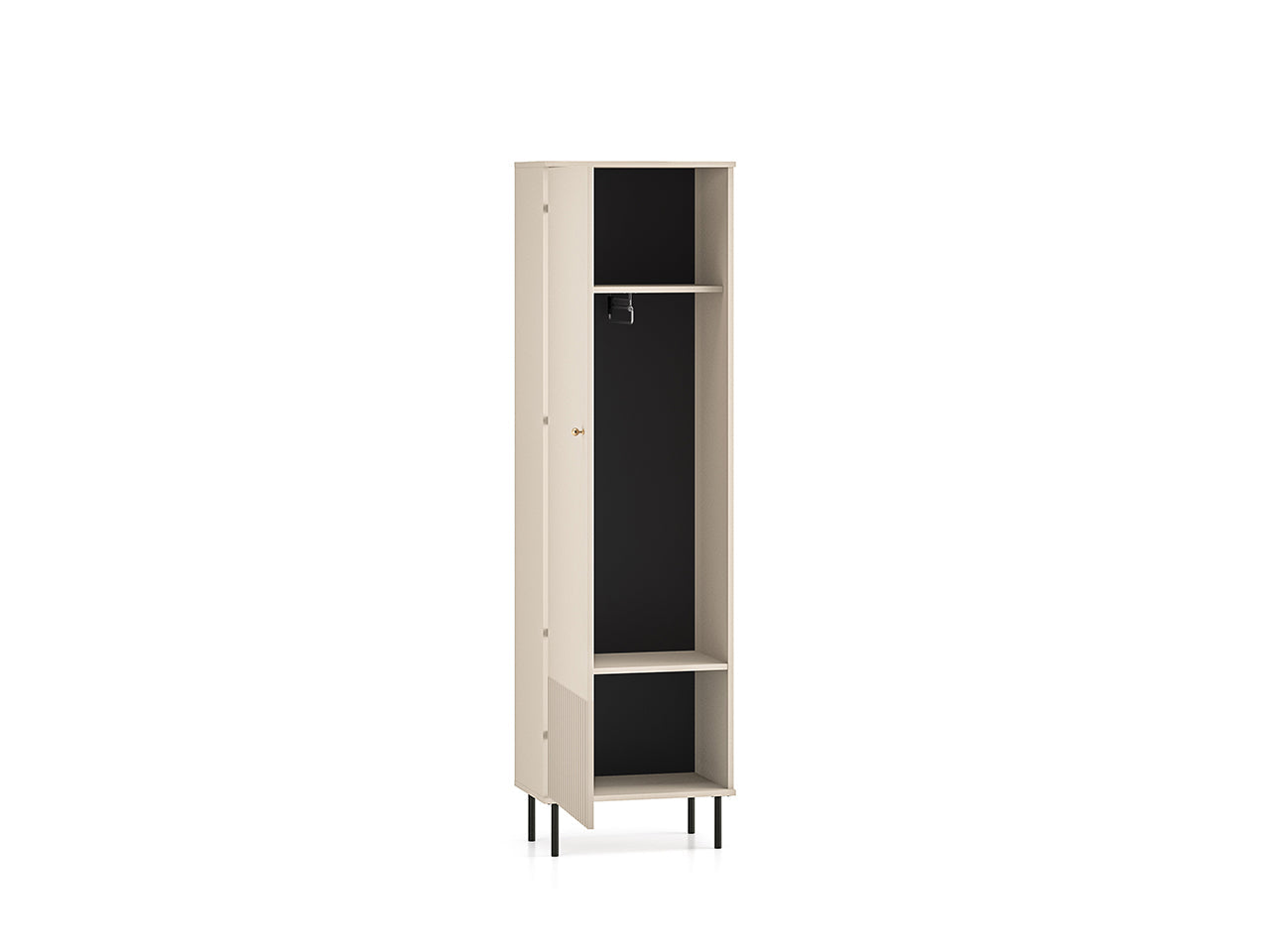 Armoire Sofina en MDF Cachemire avec Cintre Extensible et Étagères Pratiques - Decora Home