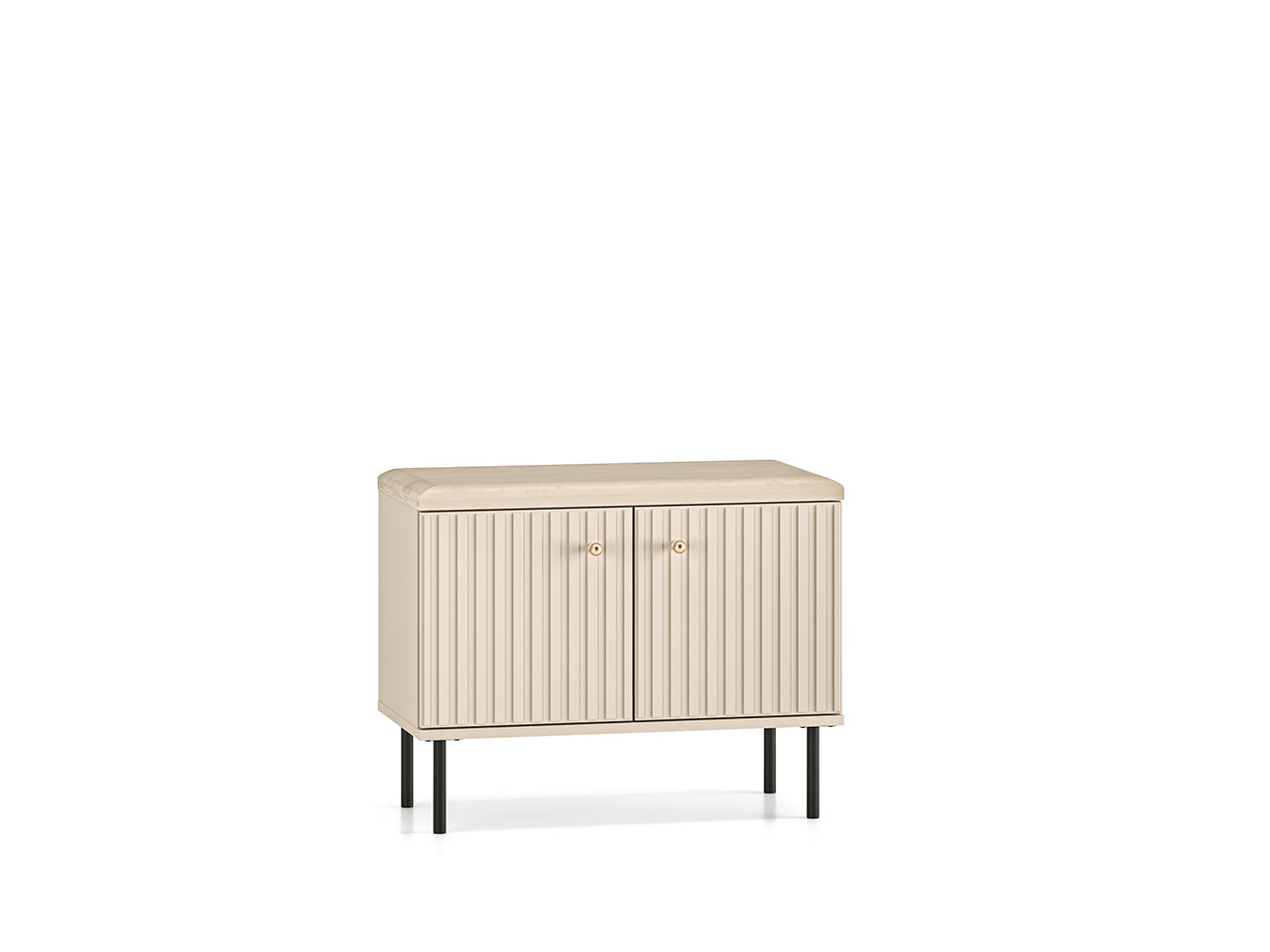 Meuble à Chaussures Sofina avec Siège Rembourré - MDF Cachemire - Decora Home