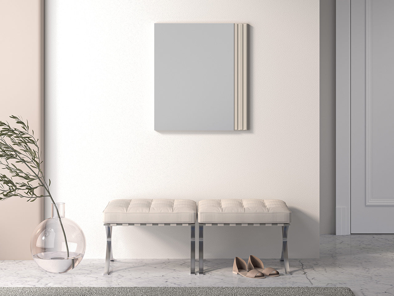 Miroir – Élégance Contemporaine en Cachemire et MDF Fraisé|Offre Limitée|Decora Home