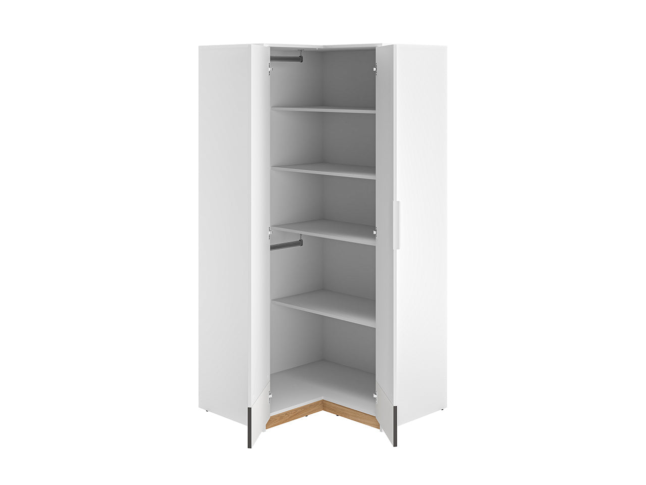 Garde-Robe enfant Moderne Blanc et Chêne Castello avec MDF Graphite Mat – Durable et Élégante - Decora Home
