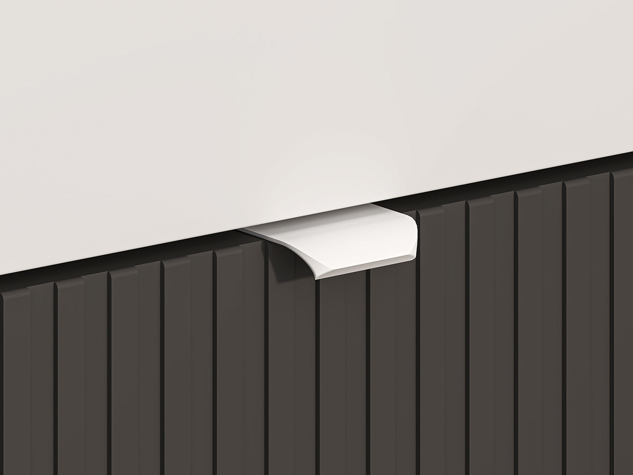 Lit Moderne avec Finition Graphite Mat & Blanc – 90x207 cm - Decora Home