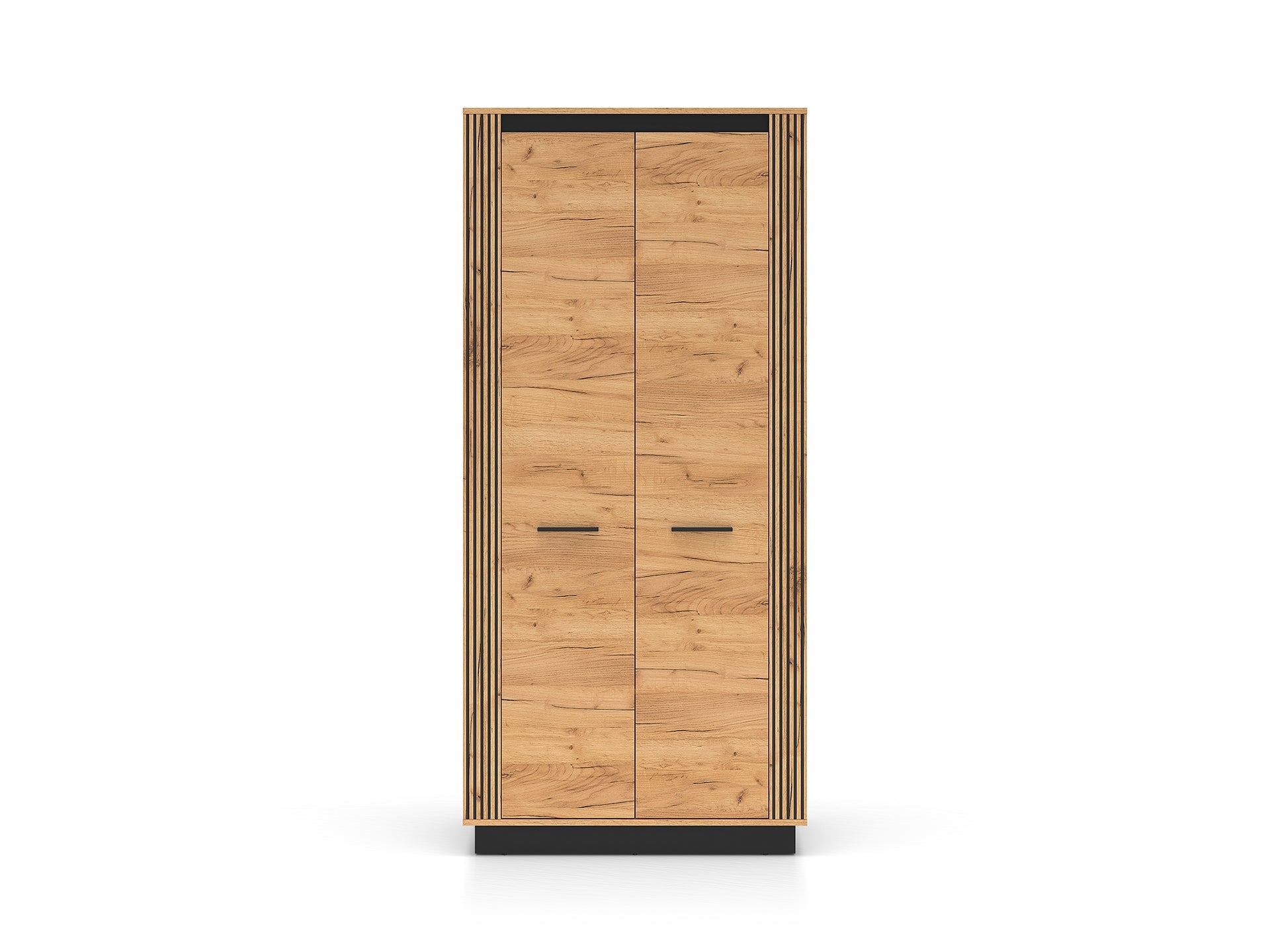 Armoire Moderne en Chêne Craft Gold et Noir - Design Élégant et Résistant pour un Rangement Optimal - Decora Home