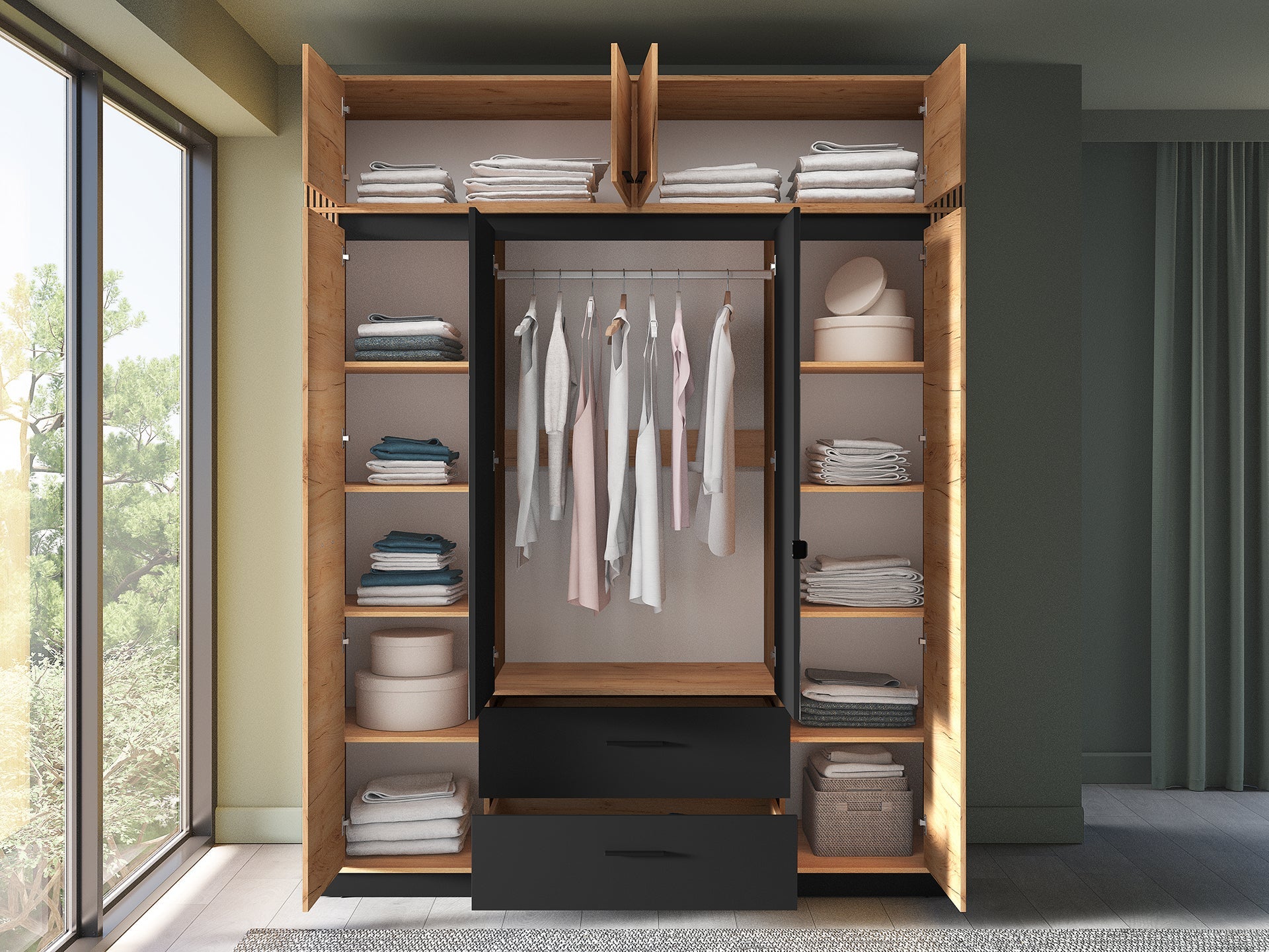 Extension de Garde-Robe en Chêne Craft Gold – Design Modulable et Résistant - Decora Home