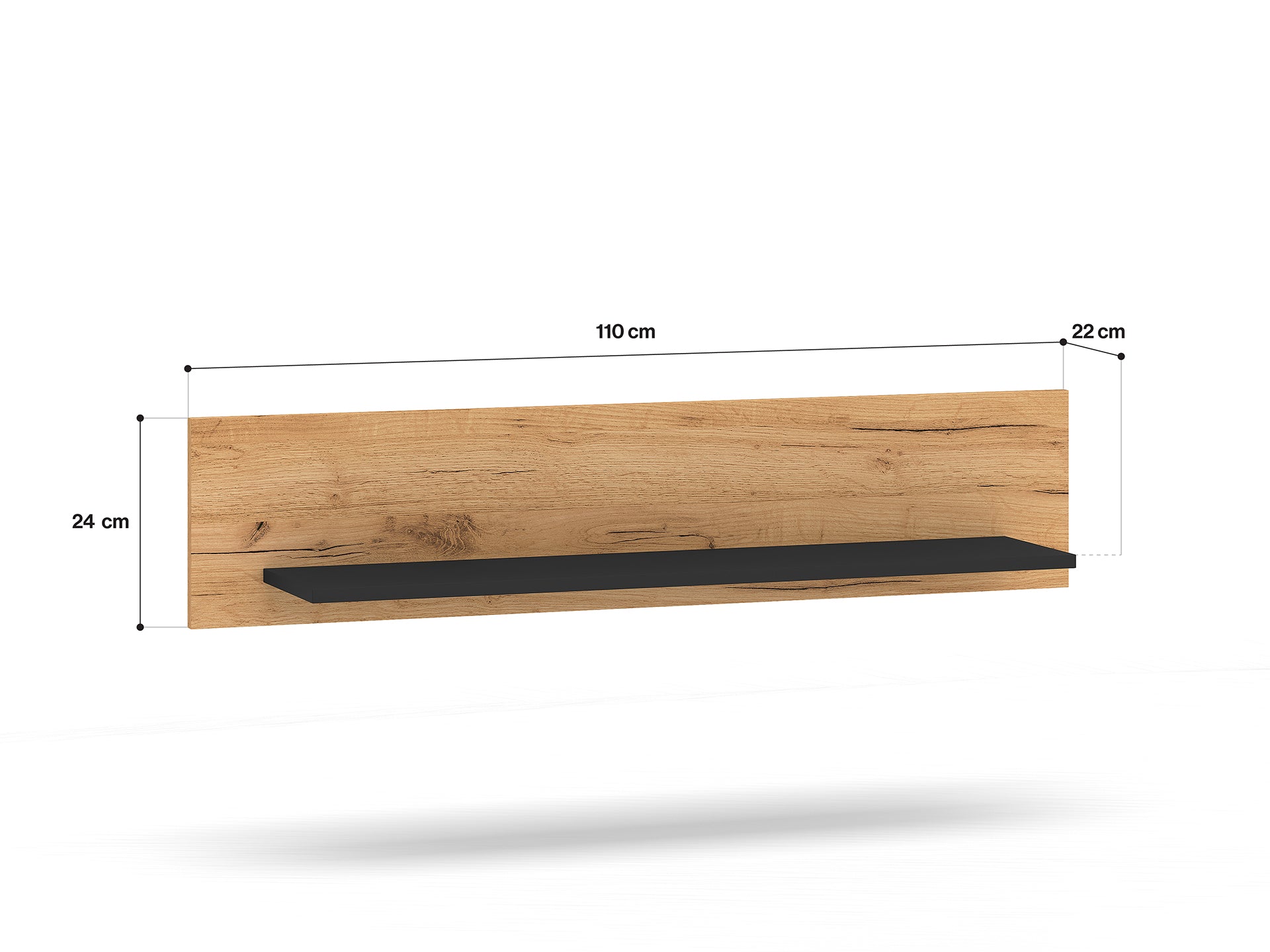 Étagère en Chêne Craft Or + Noir – Design Moderne et Fonctionnalité - Decora Home