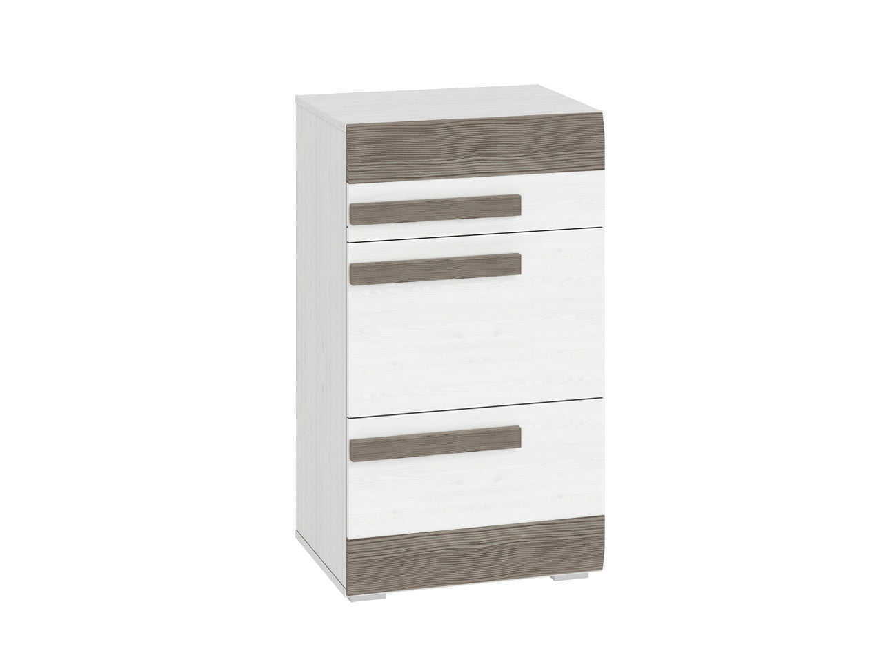 Meuble à Chaussures en Pin des Neiges et MDF Gris Neuf avec Bordure ABS - Decora Home