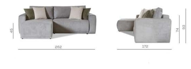 Canapé d’angle convertible – Design moderne avec coffre de rangement et couchage - Decora Home