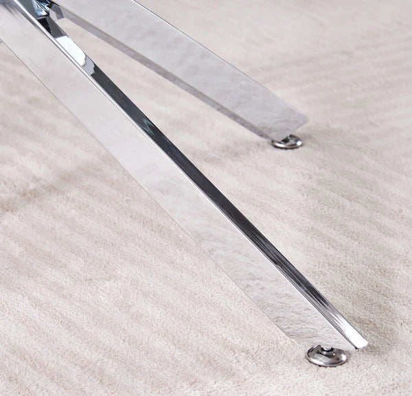 table basse verre avec structure argentee