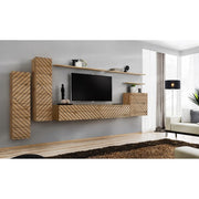 SWITCH et hanging wall unit, chêne Wotan, slatted fronts — vue 2
