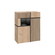 CROSS low display cabinet 90 cm avec éclairage LED, hickory Jackson