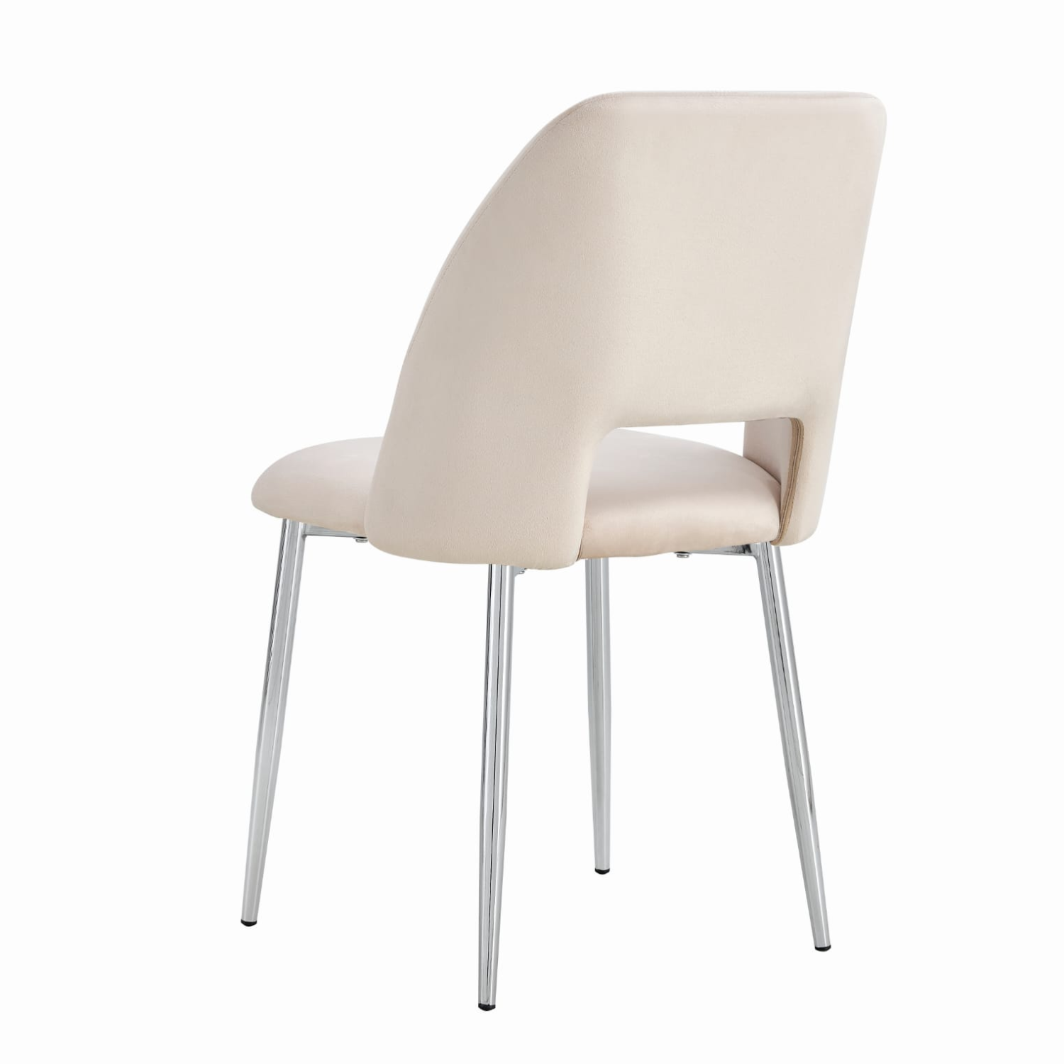 Chaise en  Tissu Doudou, Velours ou Sergé – Pieds Métal Noir ou Chrome