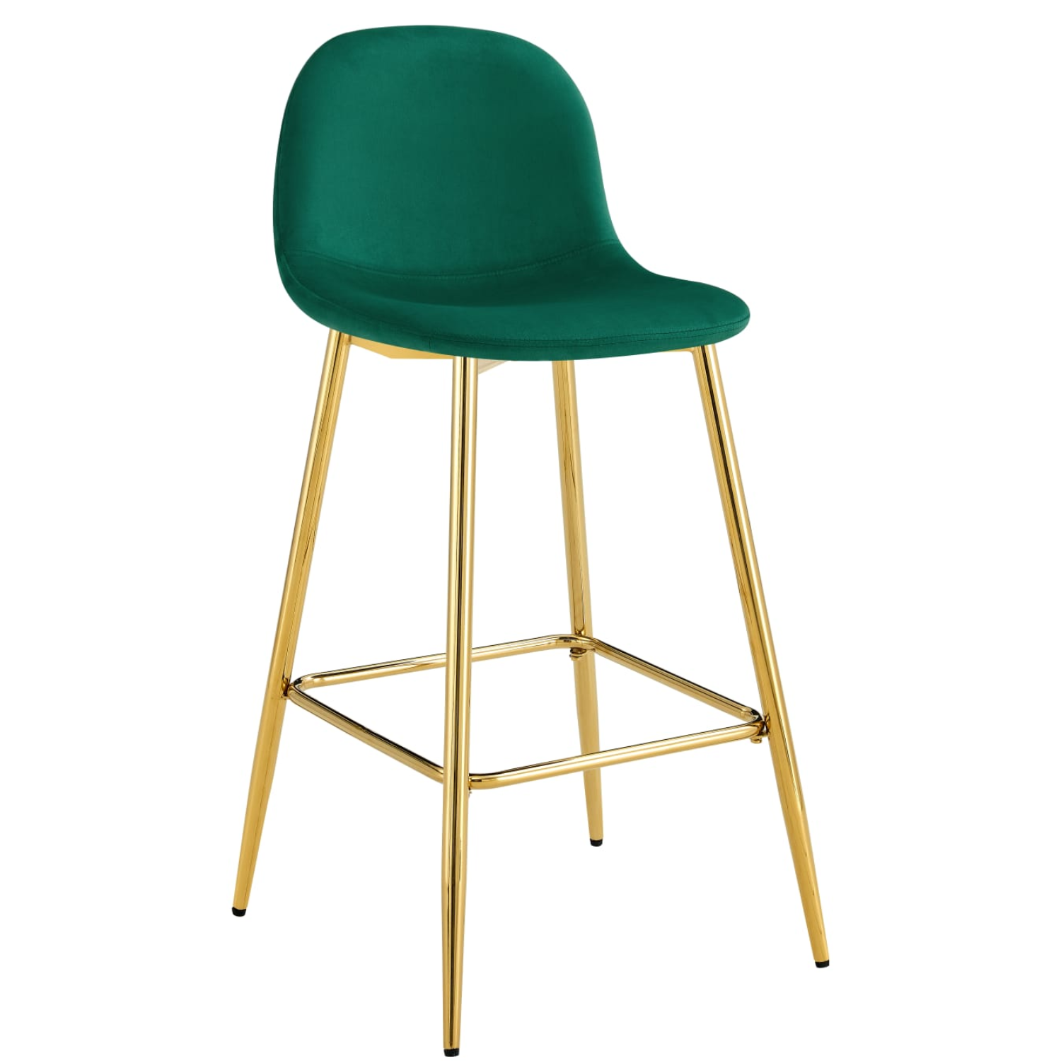 Tabouret de bar élégant en velours et métal doré – Chic, Confort et Style Scandinave