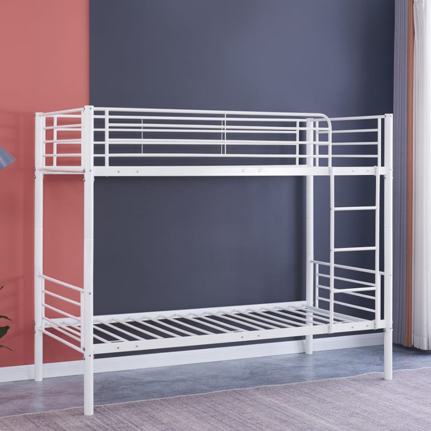 Lit superposé séparable revêtement et sommier en acier 90x 190cm