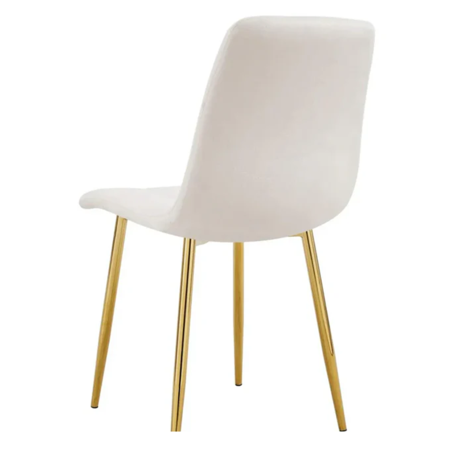 Chaise avec assise en tissu velours et piètement en acier