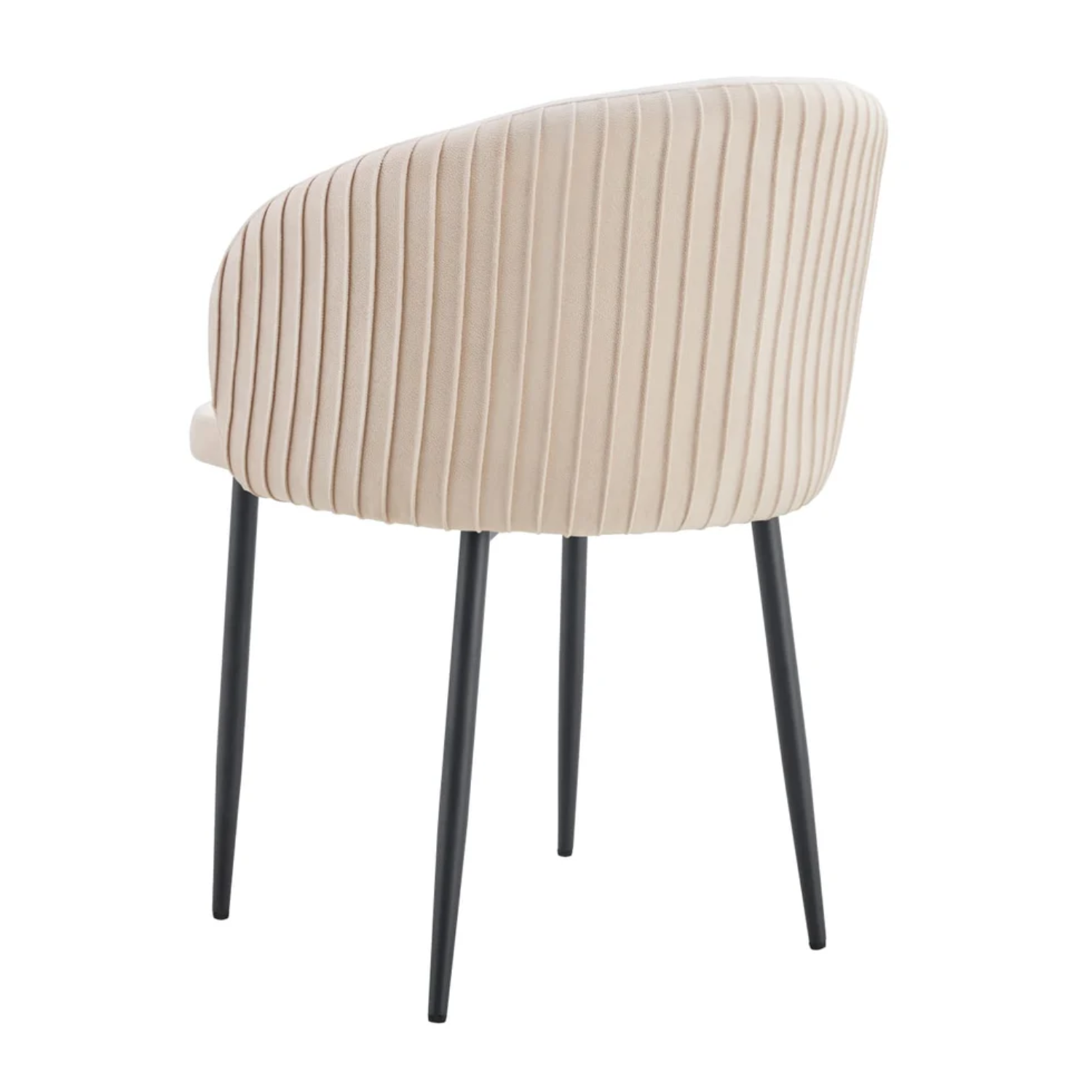 Chaise avec assise en velours et piètement en acier