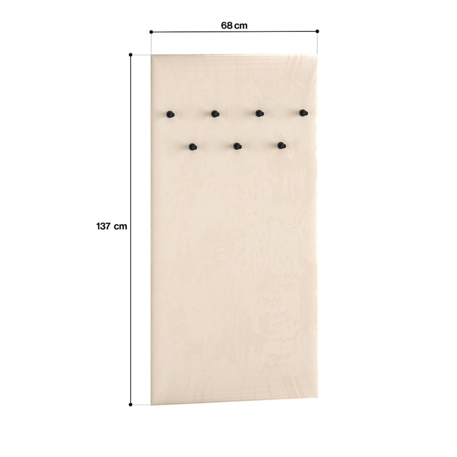 Cintre  Élégance Contemporaine en Cachemire / Velours cachemire  avec 7 Crochets Noirs