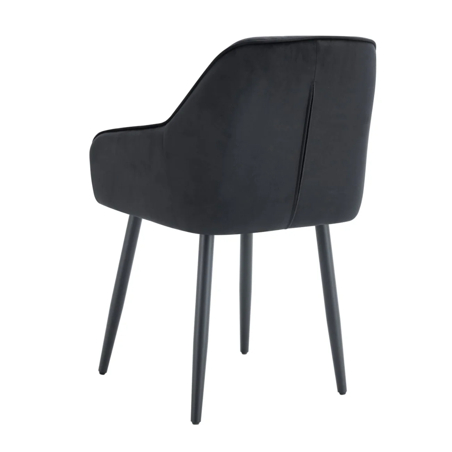 Chaise Assise en velours avec Piètement en métal noir