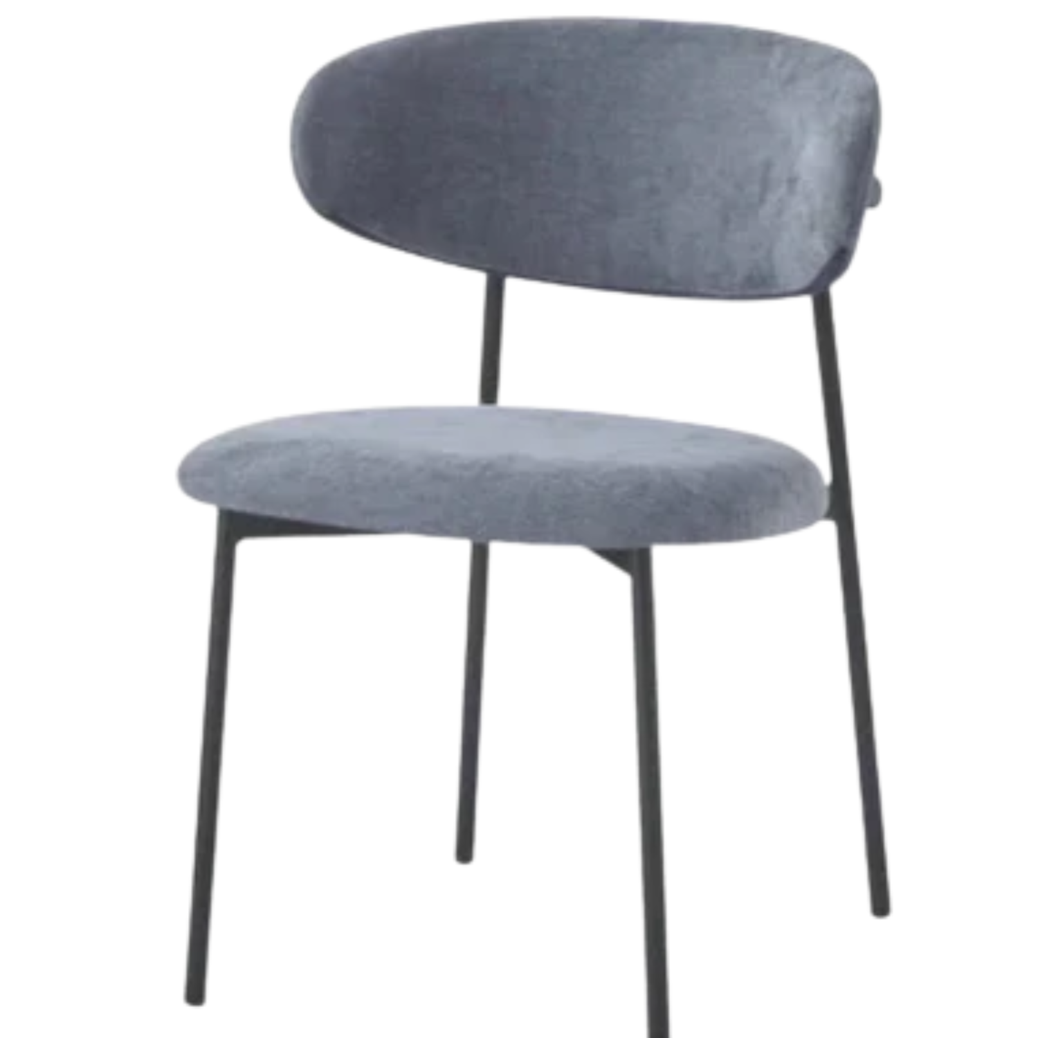 Chaise  Revêtement Tissu Côtelé ou Serge – Pieds Métal Noir