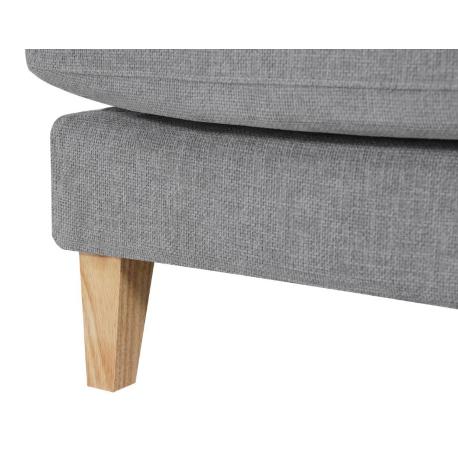 Canapé droit 2 places en tissu - Pieds Bois