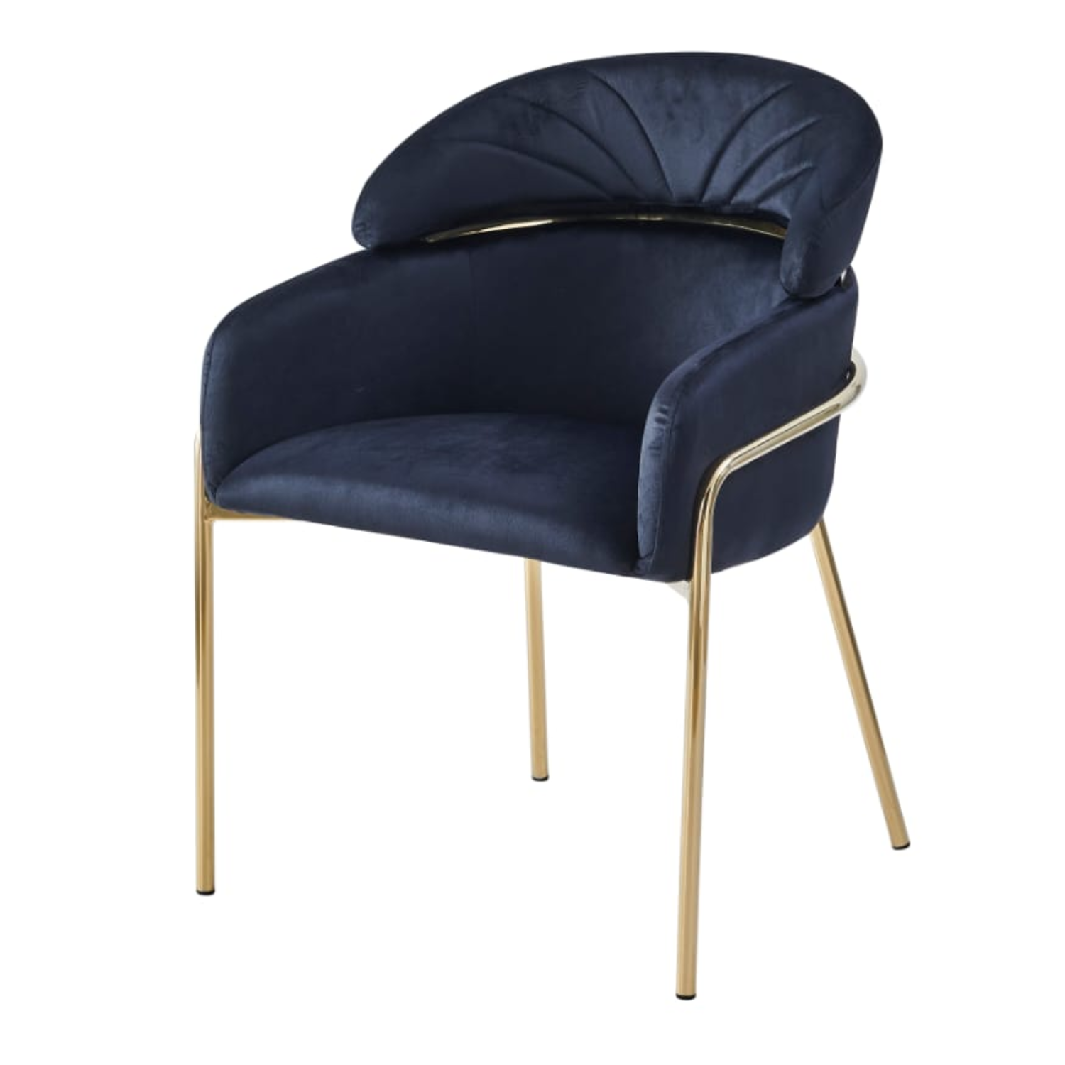Chaise en Velours – Pieds Métalliques – L.60 x P.55 x H.80 cm